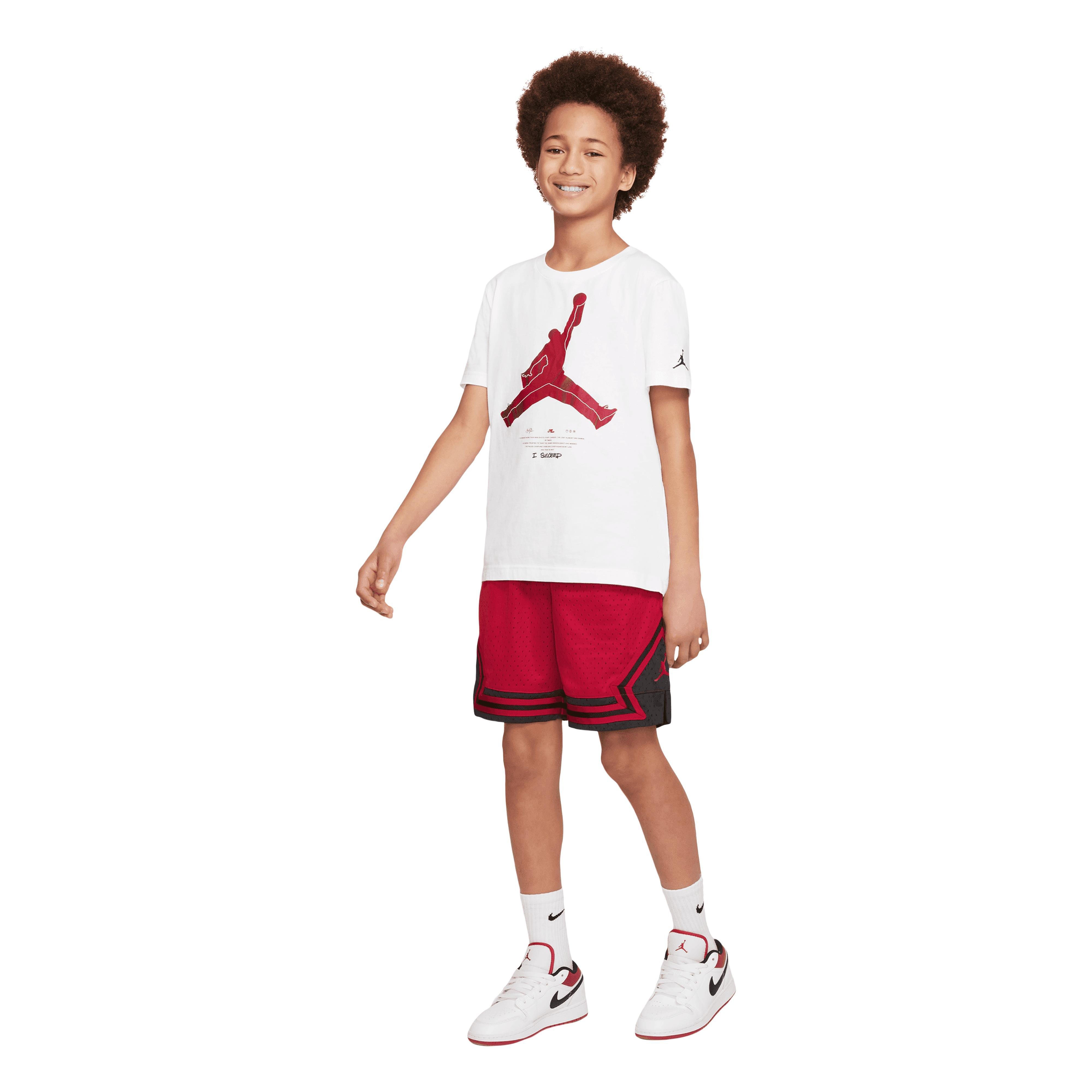 Jordan Kids' Air Diamond Shorts, Boys', Medium, Gym Red