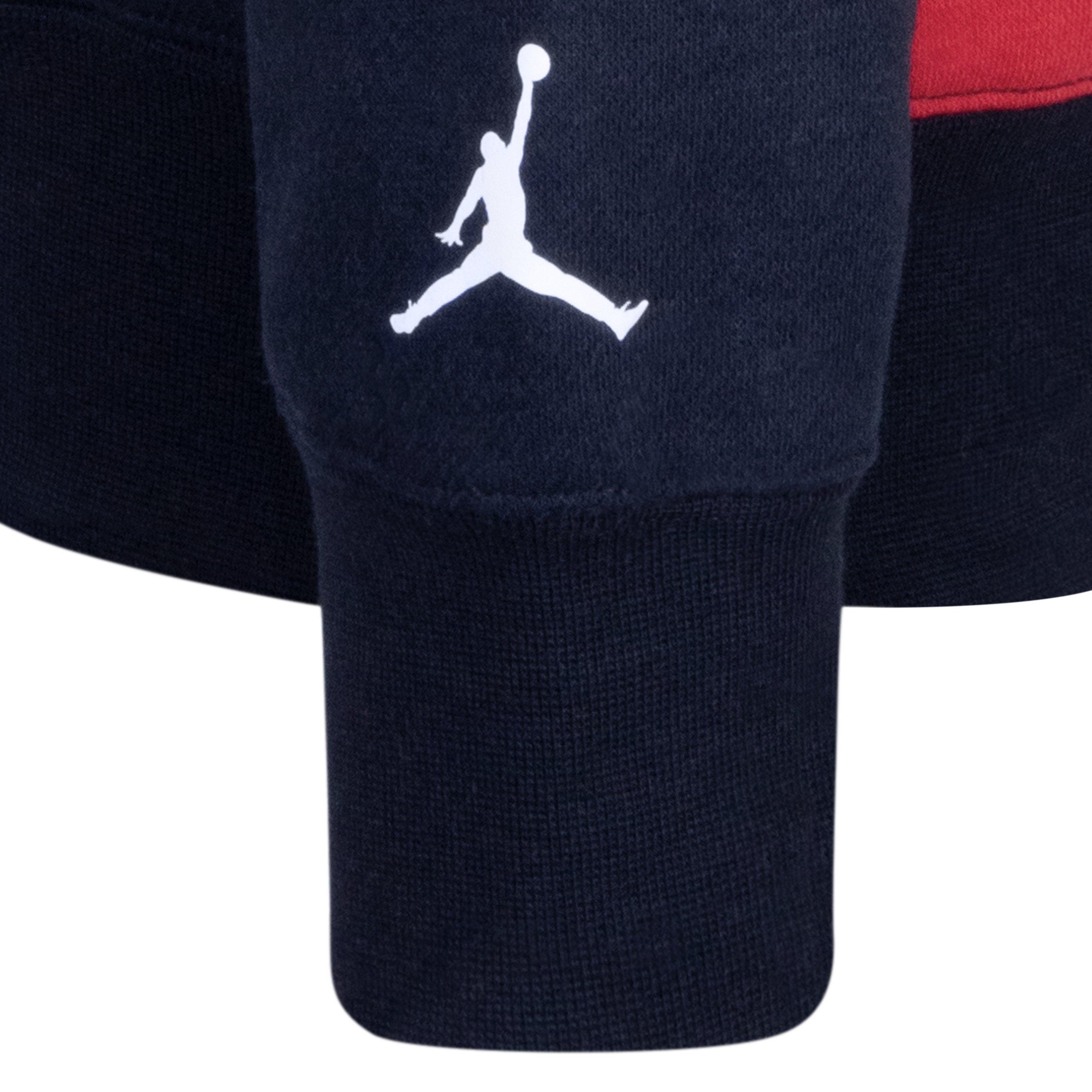 Jordan Big Boys 8-20 Long-Sleeve Vertical Tape Colorblocked Fleece  Pull-Over Hoodie