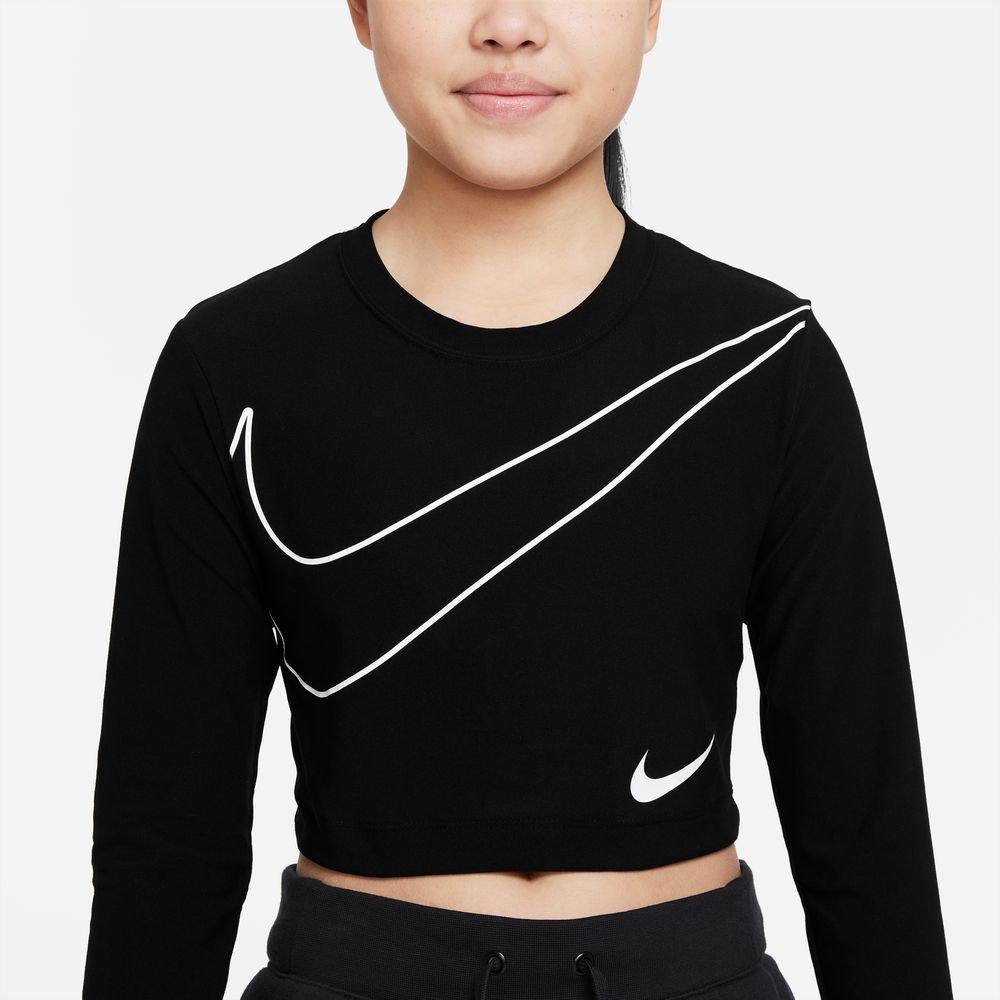 NBA Nike Team 31 Nike Black Cropped T-Shirt - Womens