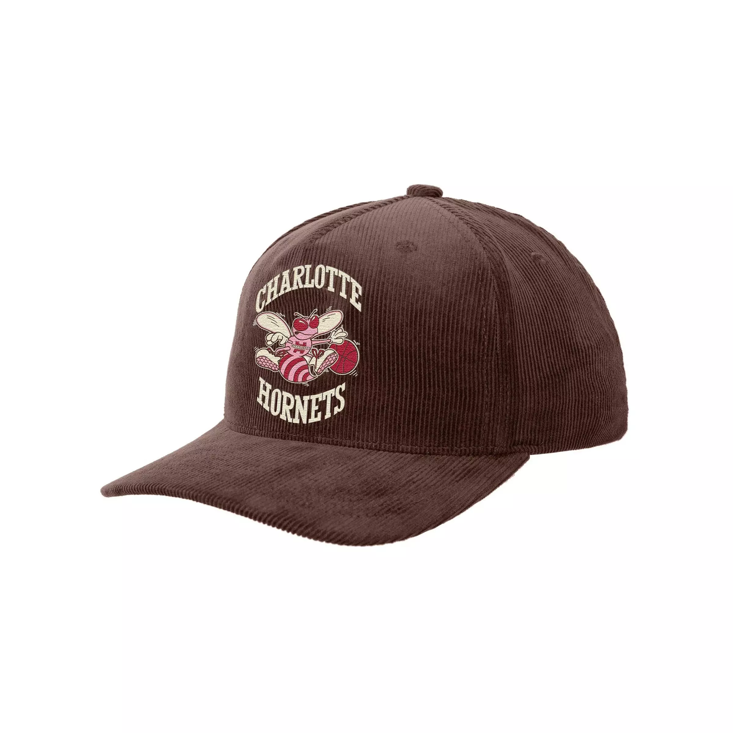 Mitchell & Ness Charlotte Hornets Deadstock Snapback Hat - BROWN