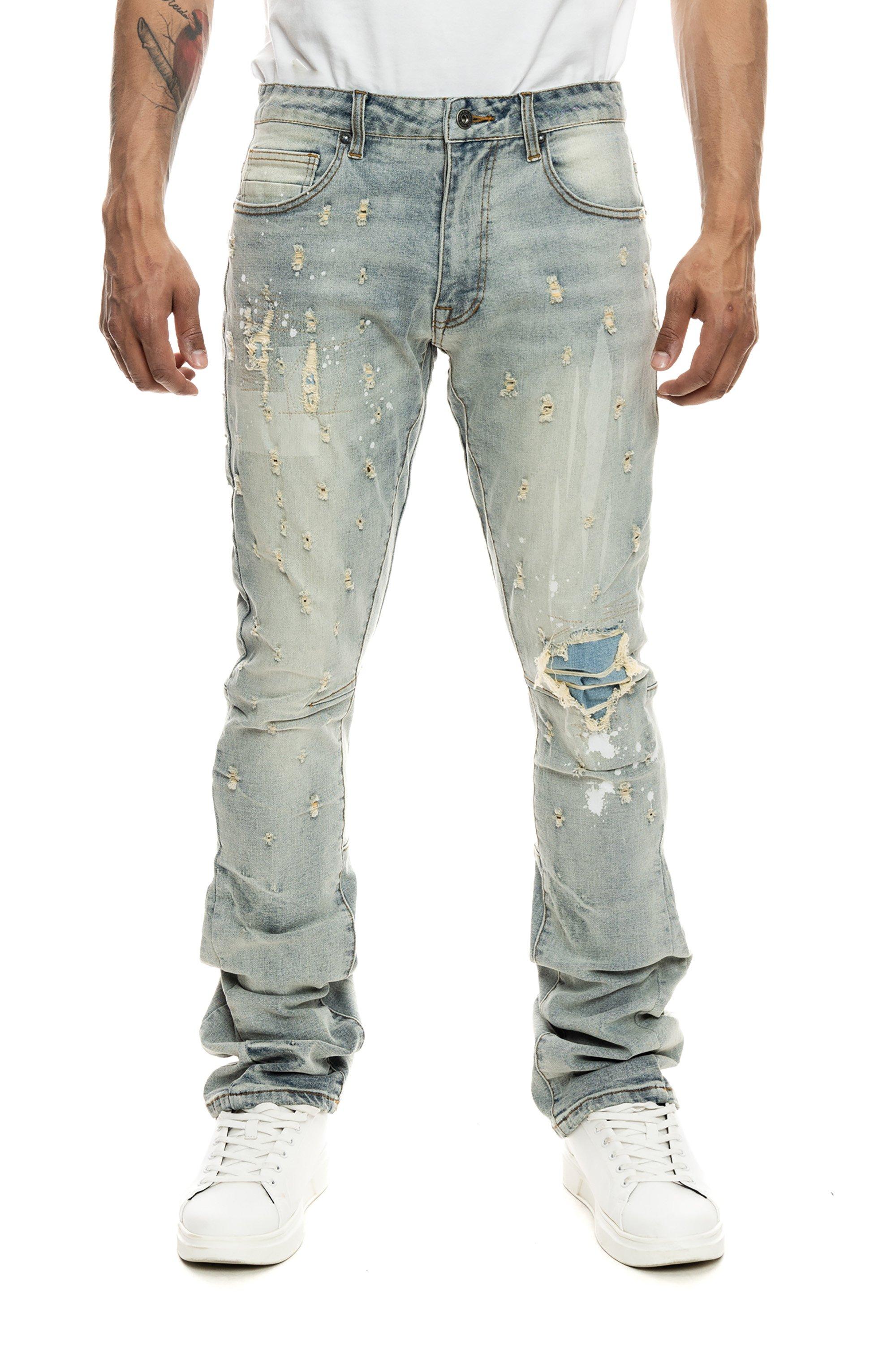 Grindhouse Men's Denim Flair Light Wash Slim Fit Jeans - Hibbett