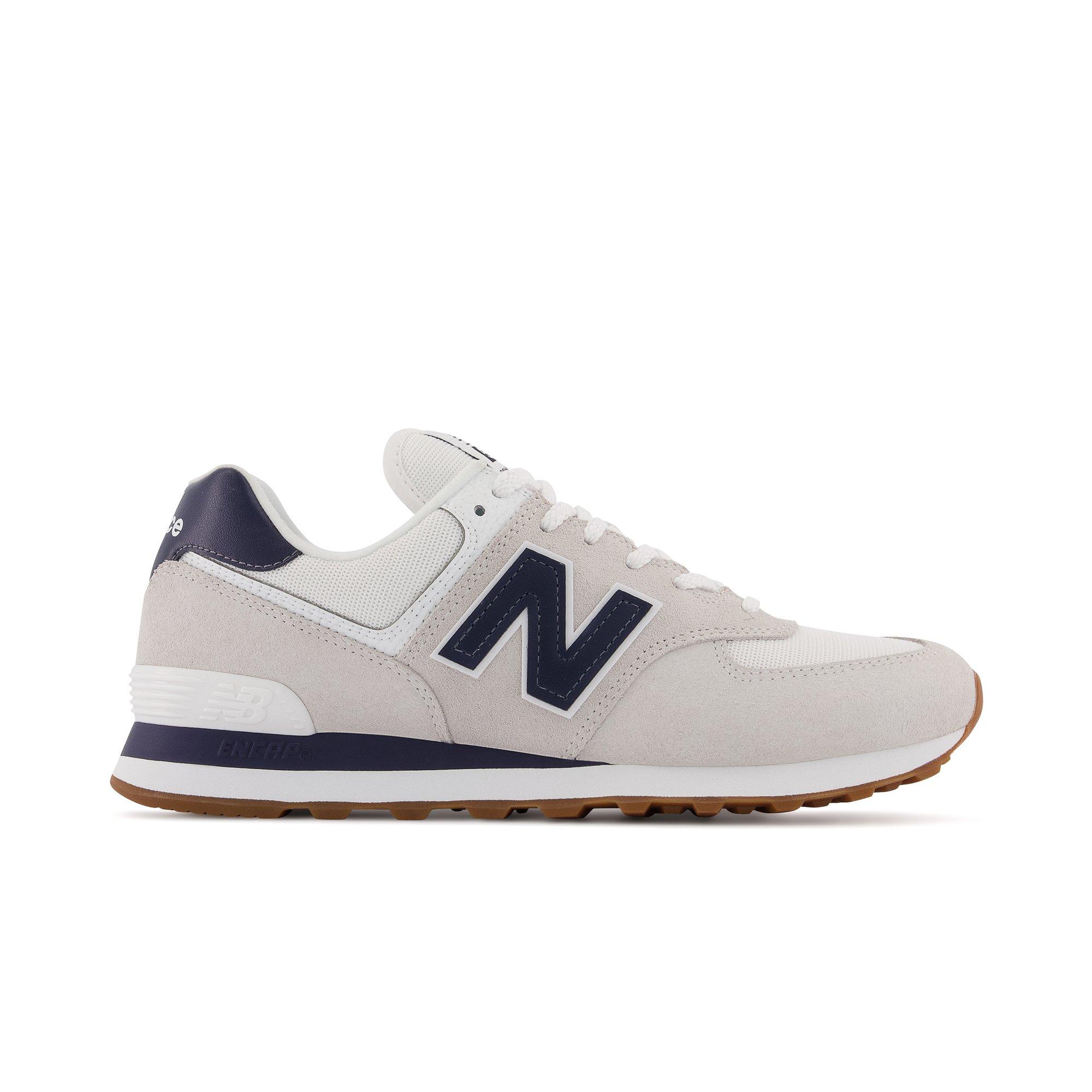 idee Aardrijkskunde wortel New Balance 574 "White/Grey/Navy" Men's Shoe