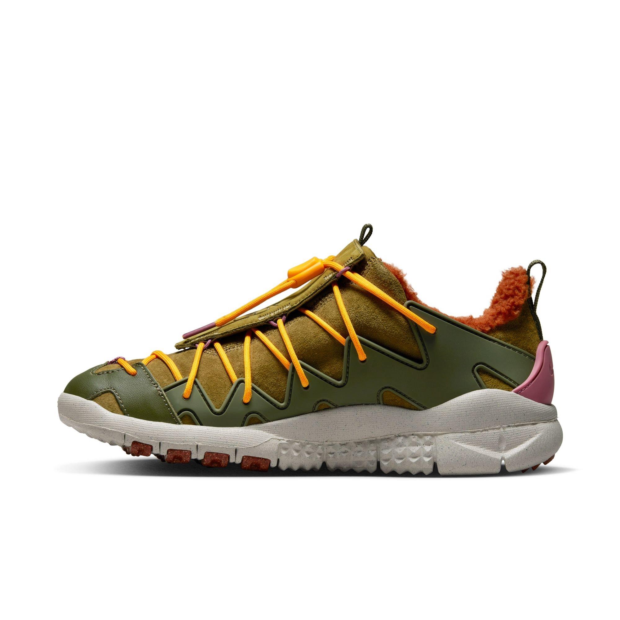 Nike Free Crater Trail Boot N7 "Olive Flak/Habanero Red/Cargo Khaki" Unisex Shoe - GREEN/PURPLE Thumbnail View 3