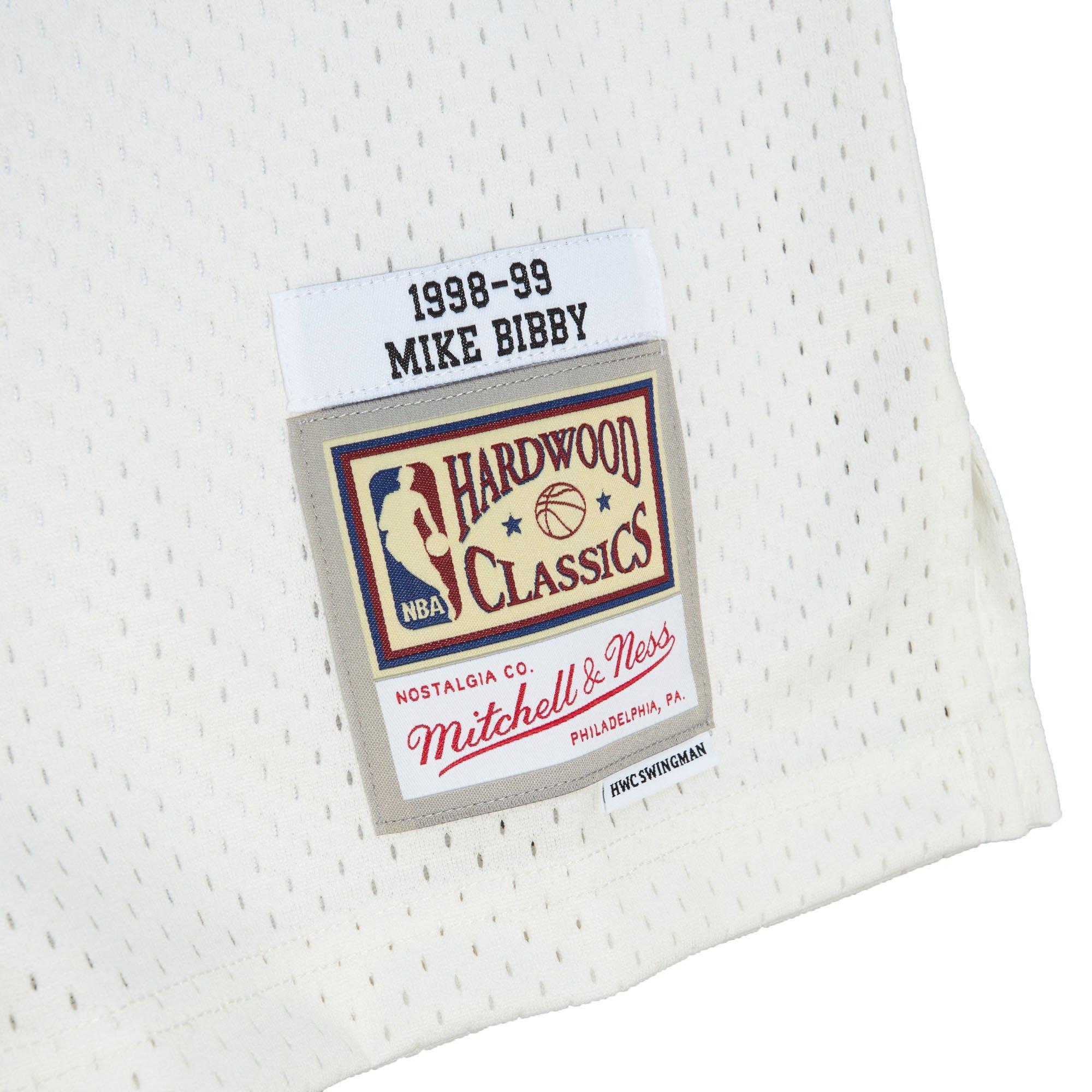  Mitchell & Ness Men's Vancouver Grizzlies Mike Bibby 1998-99  Hardwood Classics White Swingman Jersey Medium : Sports & Outdoors