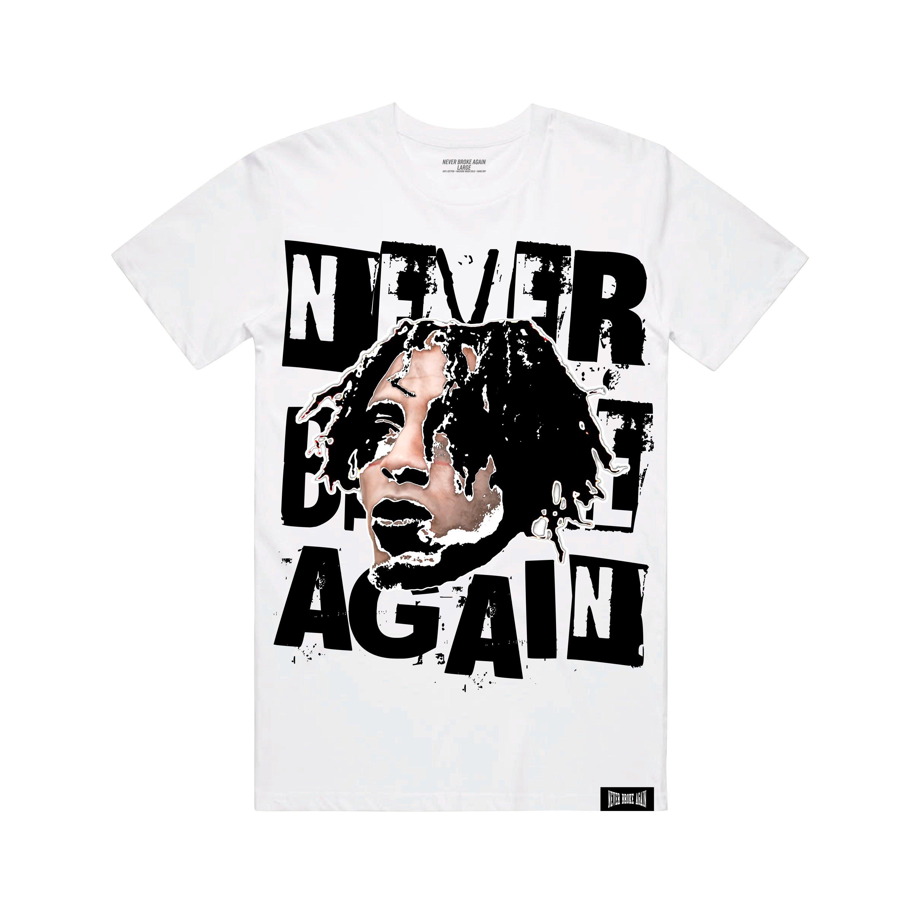 Never Broke Again Men's Young Boy Face Tee-White - Hibbett