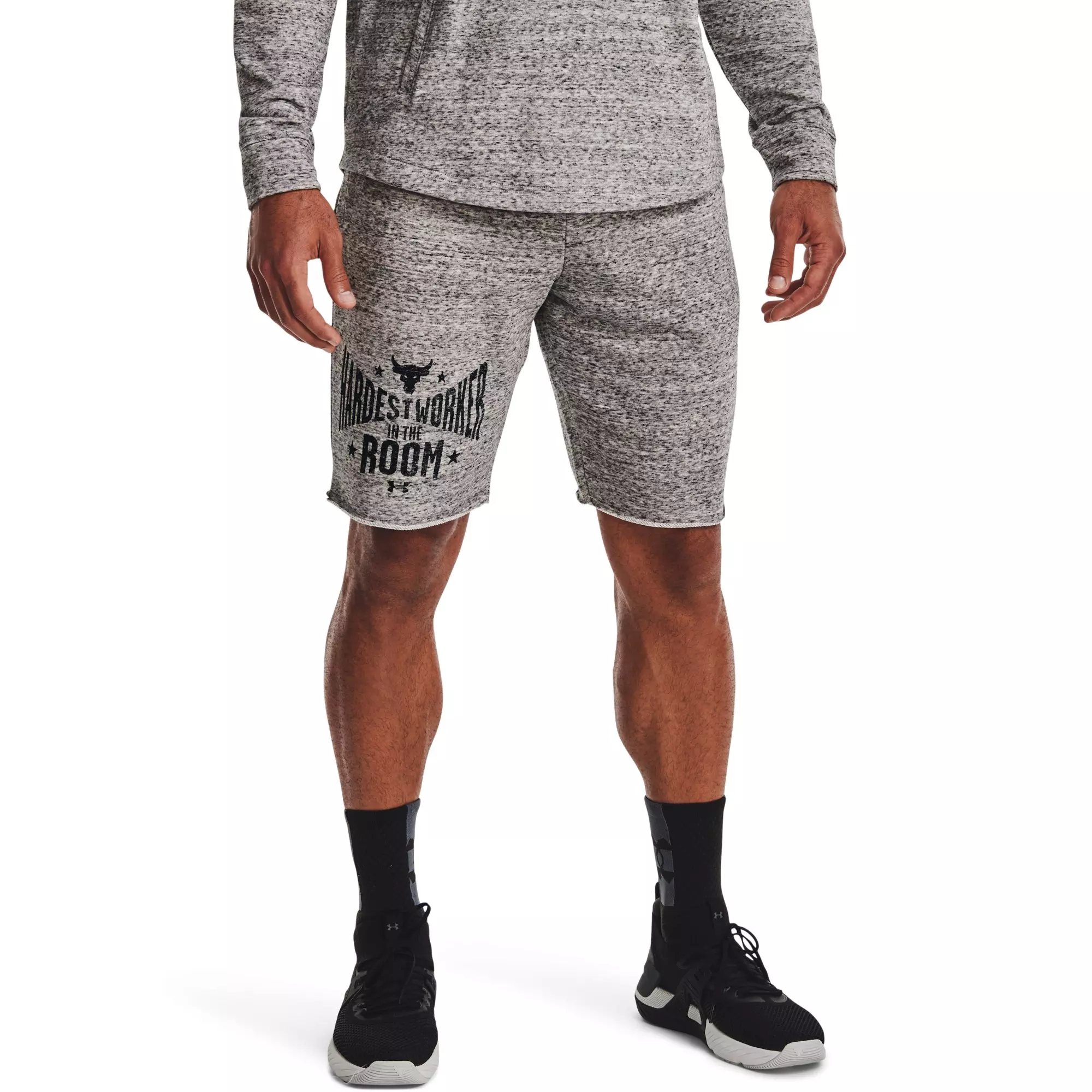 Under Armour Men's Project Rock Terry Shorts - GREY