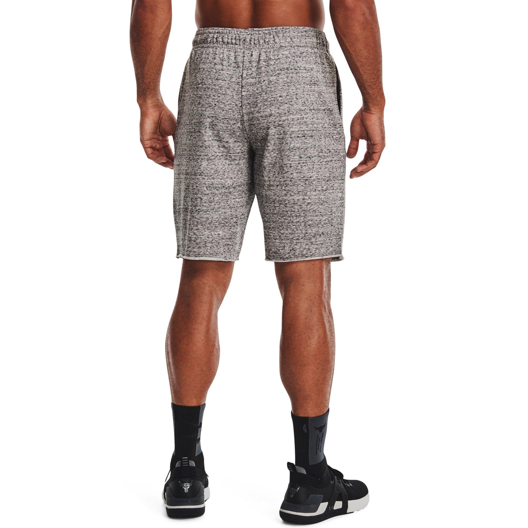 Under Armour Men's Project Rock Terry Shorts - GREY Thumbnail View 2