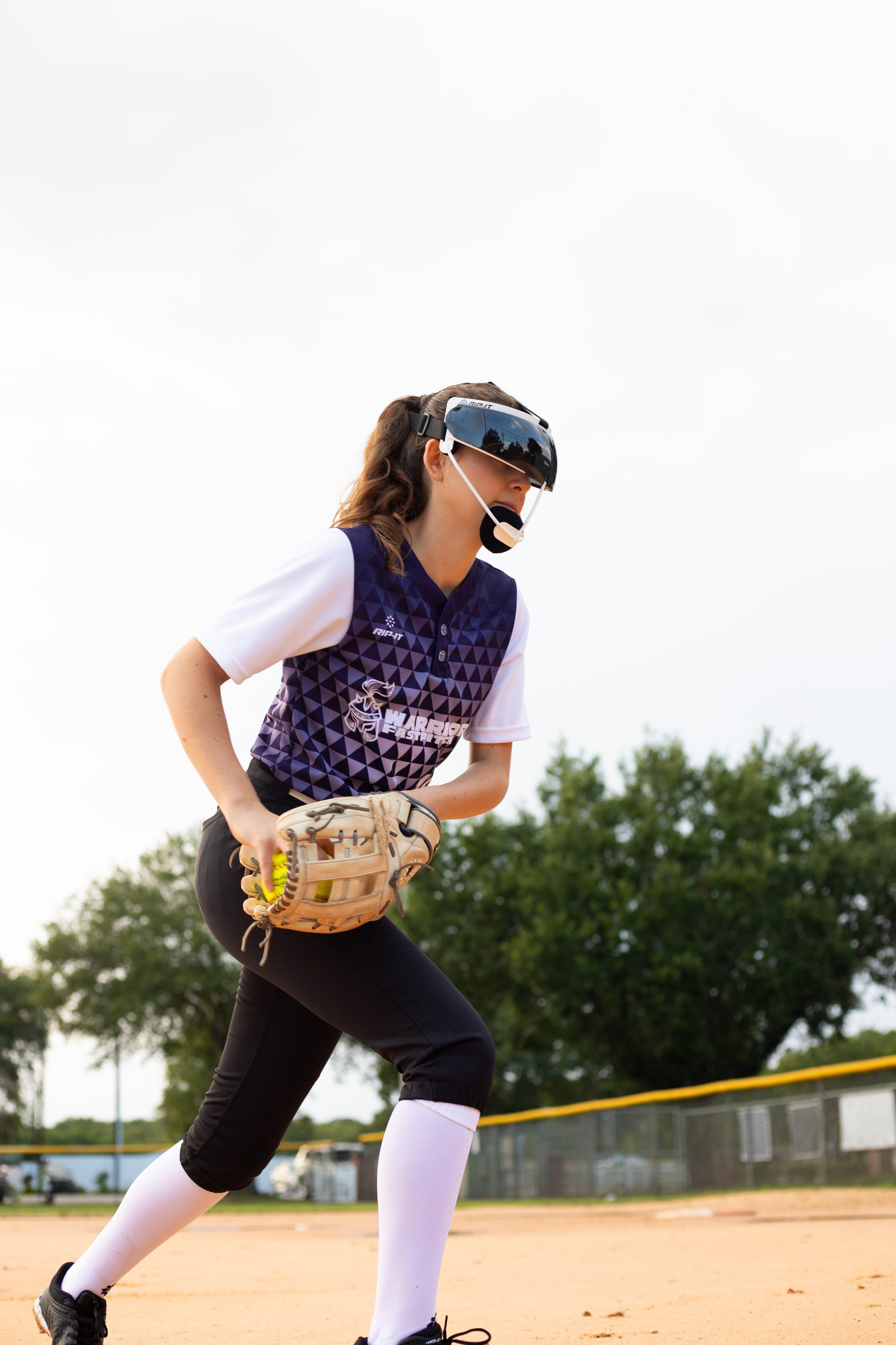 RIP-IT Softball Fielders Mask Visor - GREY Thumbnail View 7