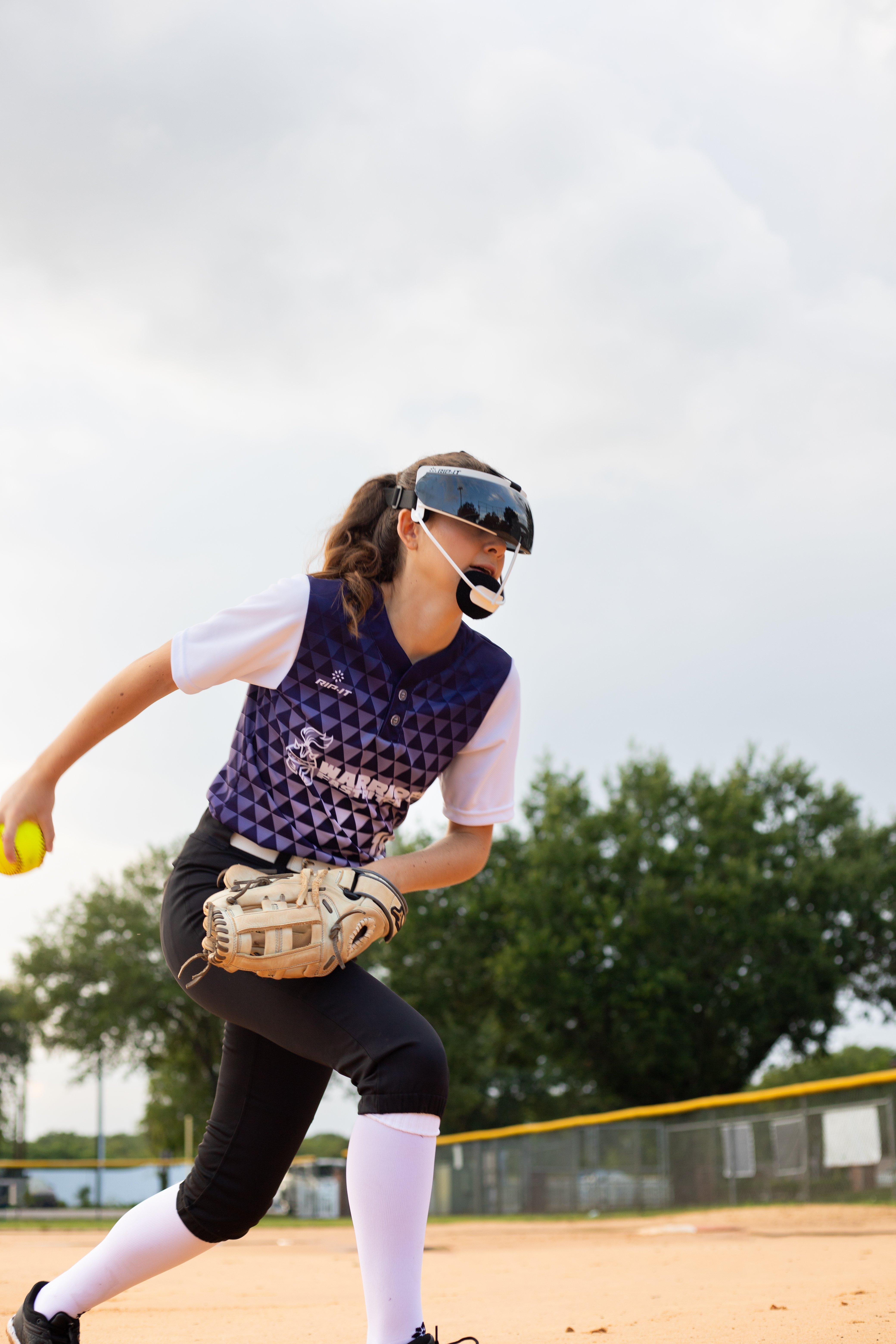 RIP-IT Softball Fielders Mask Visor - GREY Thumbnail View 8