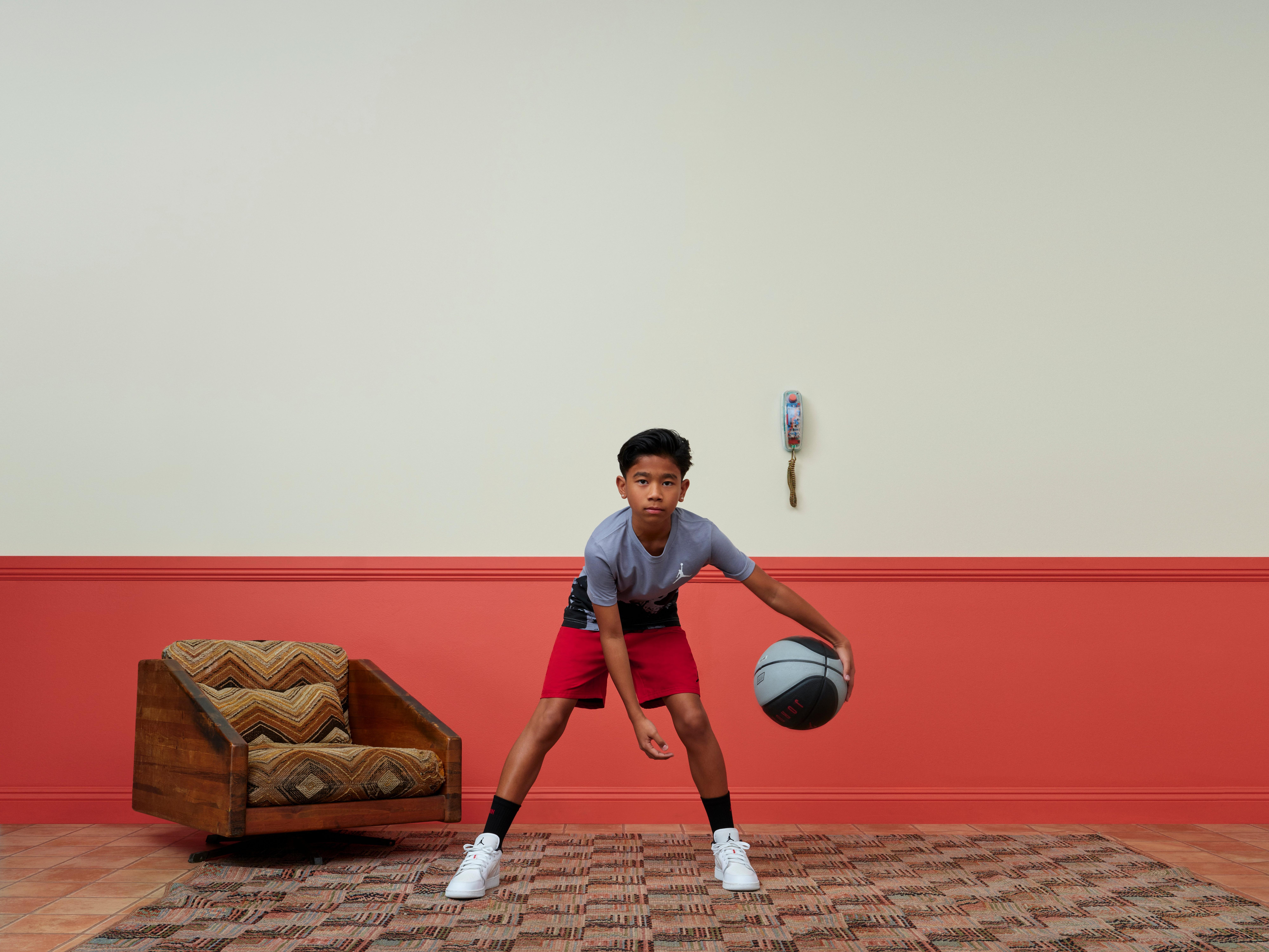 Jordan Big Boys' Jumpman Woven Play Short-Red - RED Thumbnail View 5