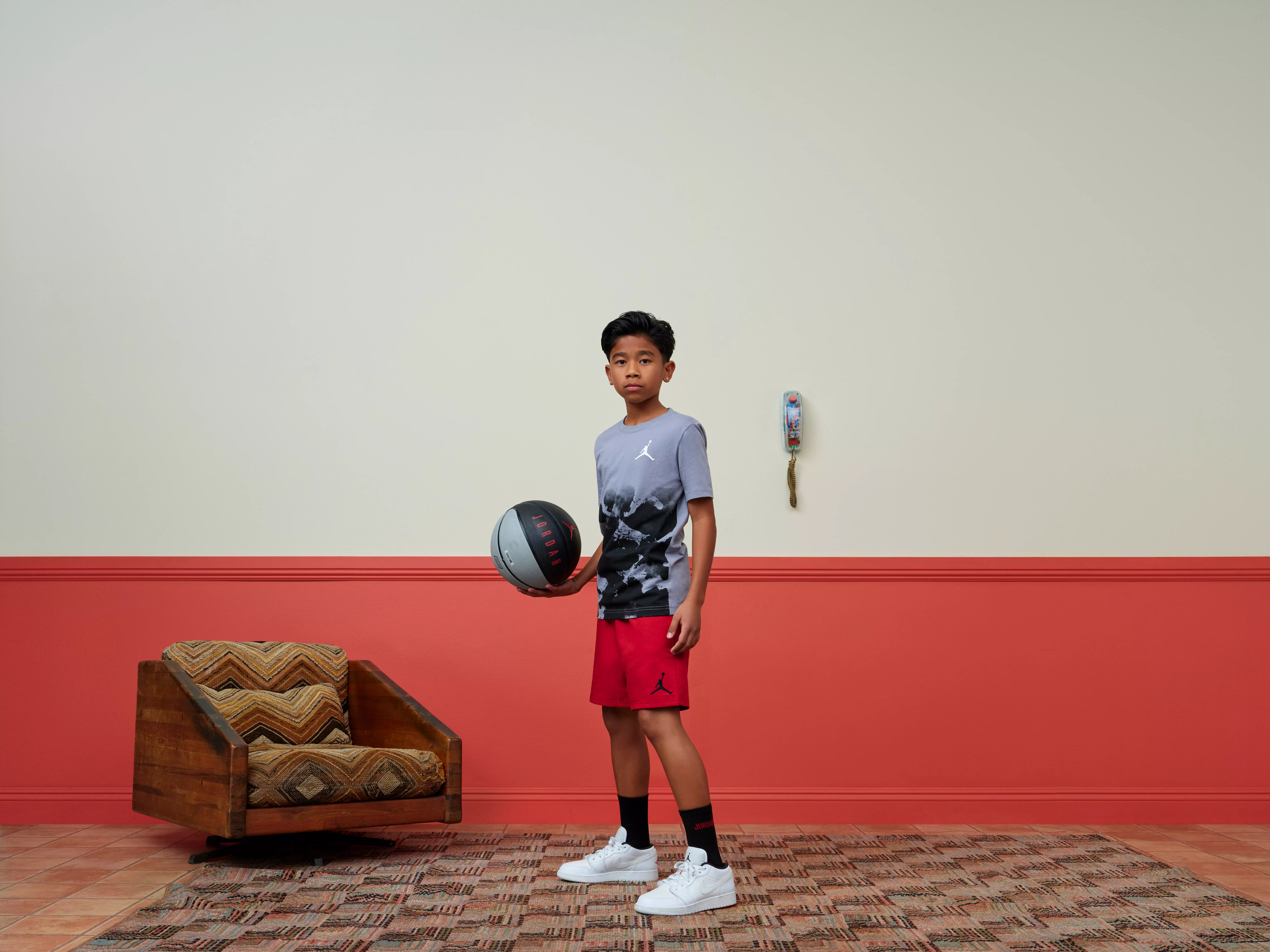 Jordan Big Boys' Jumpman Woven Play Short-Red - RED