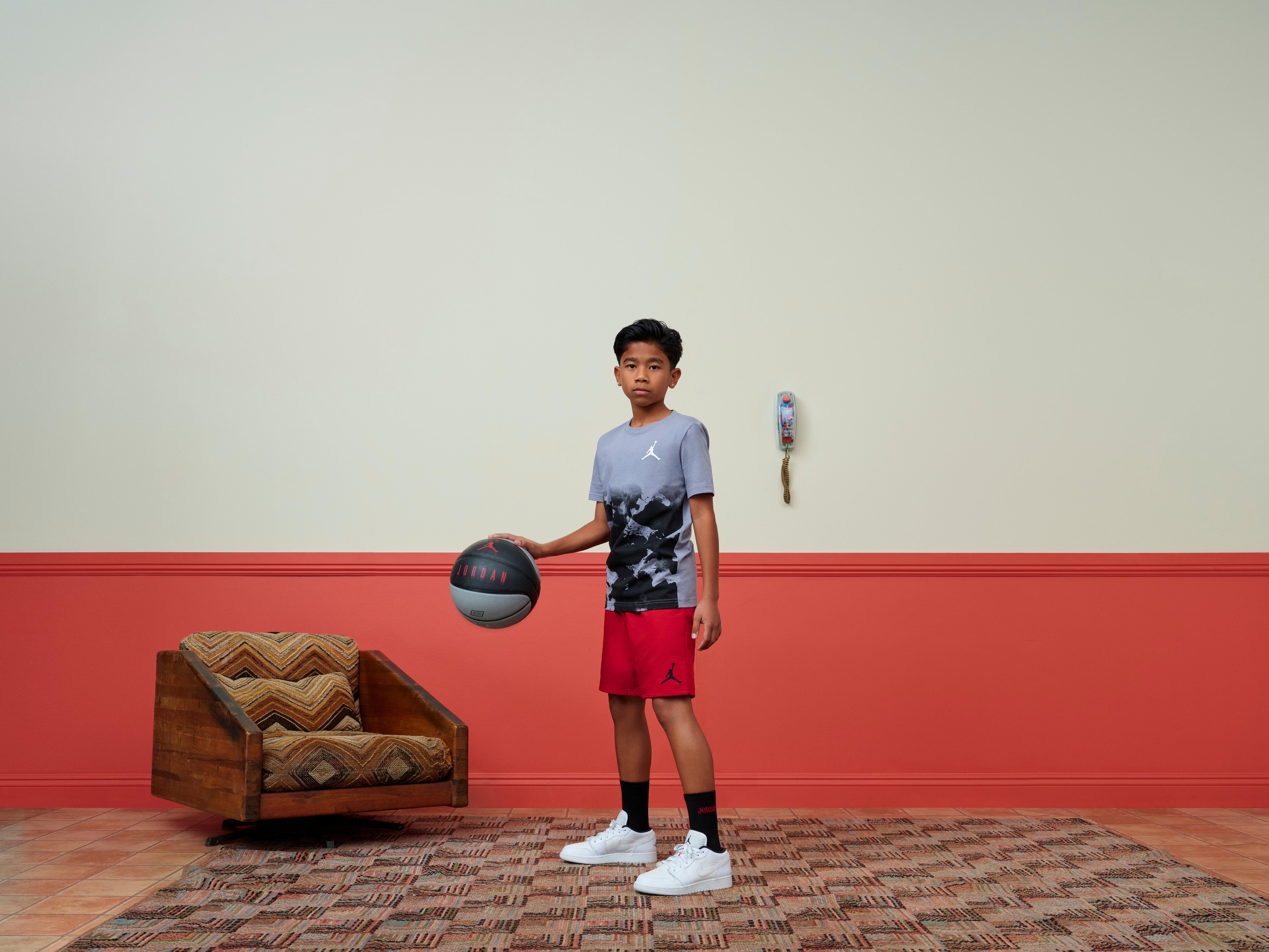 Jordan Big Boys' Jumpman Woven Play Short-Red - RED