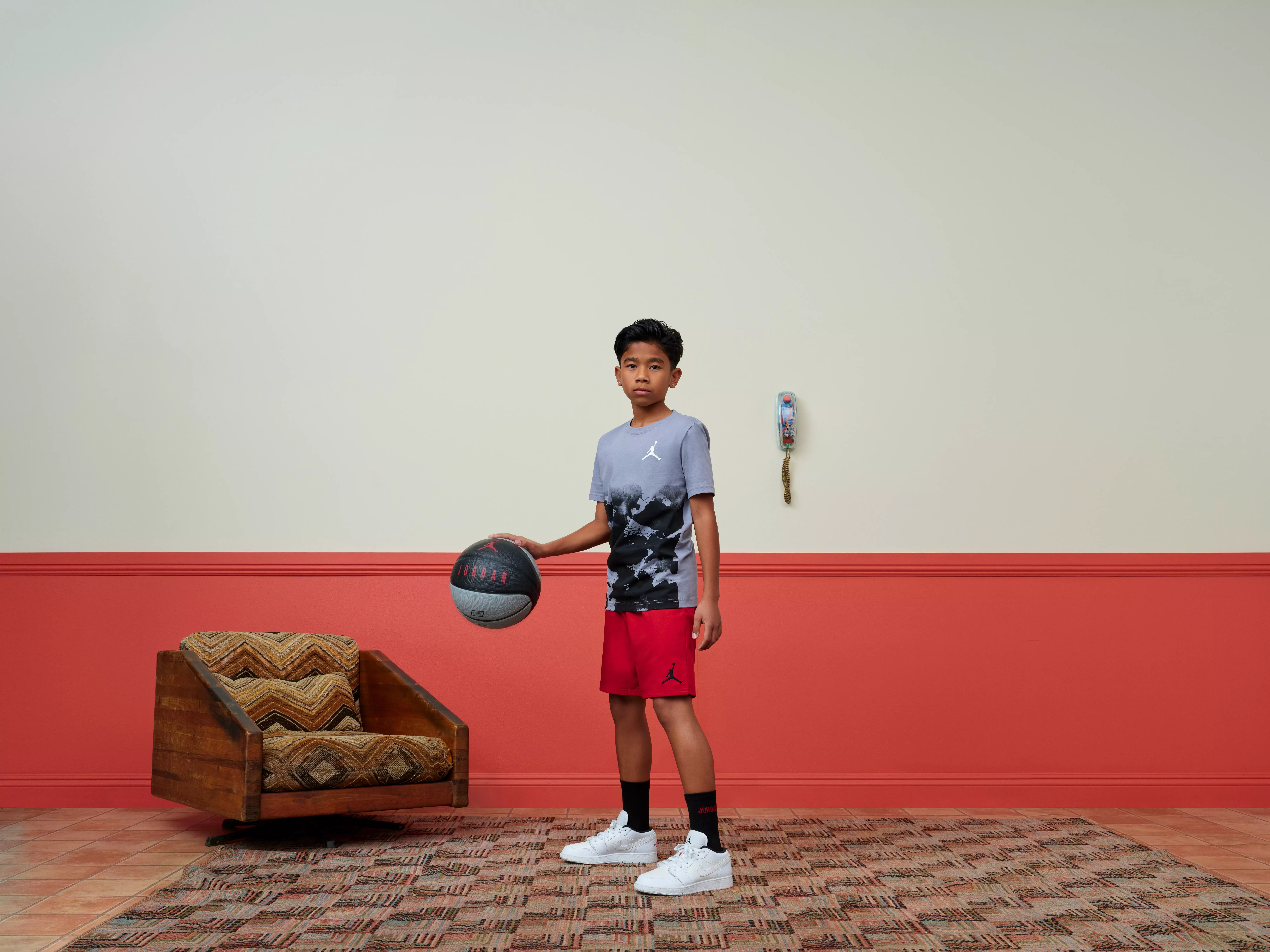 Jordan Big Boys' Jumpman Woven Play Short-Red - RED