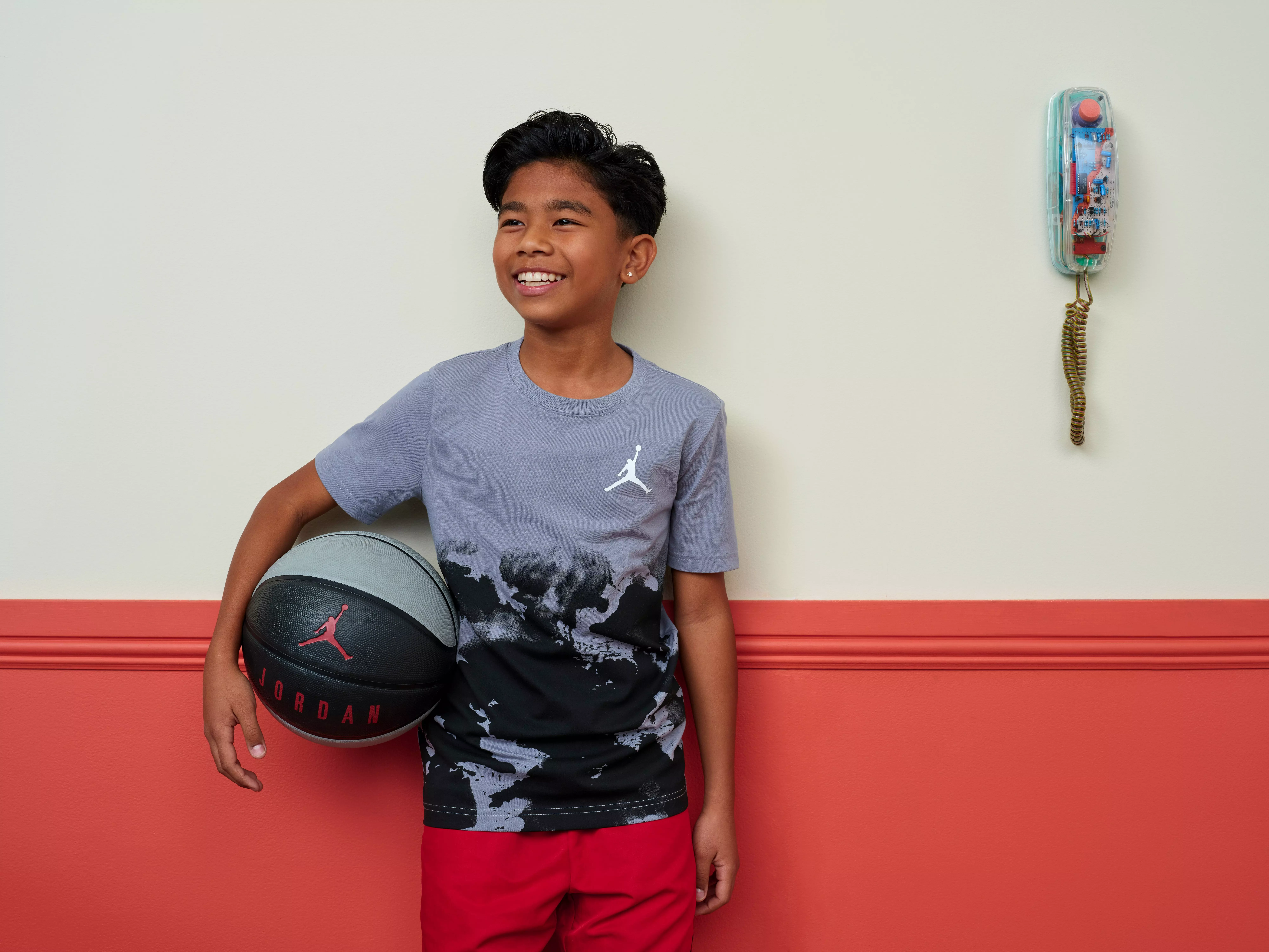 Jordan Big Boys' Jumpman Woven Play Short-Red - RED