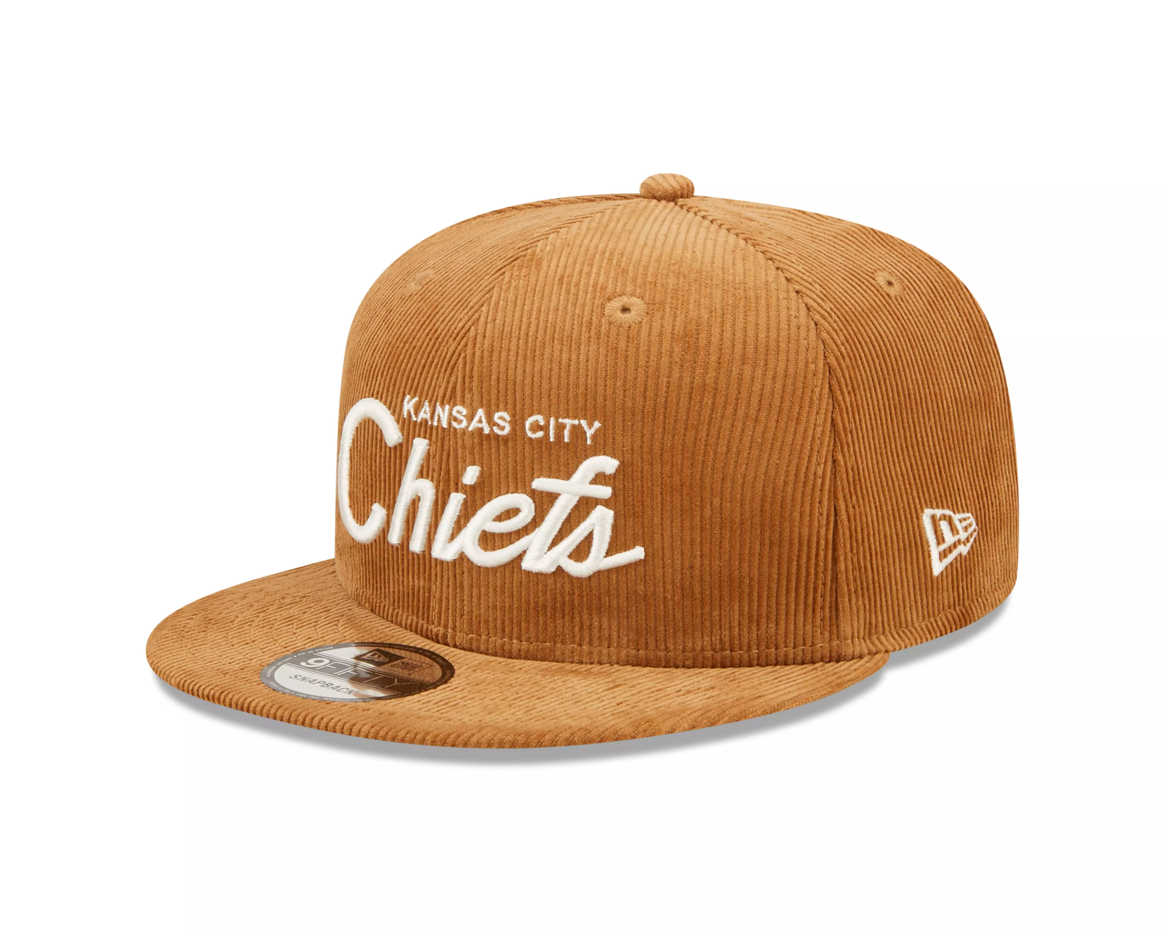 New Era Kansas City Chiefs Cordscript 9FIFTY Snapback Hat - TAN