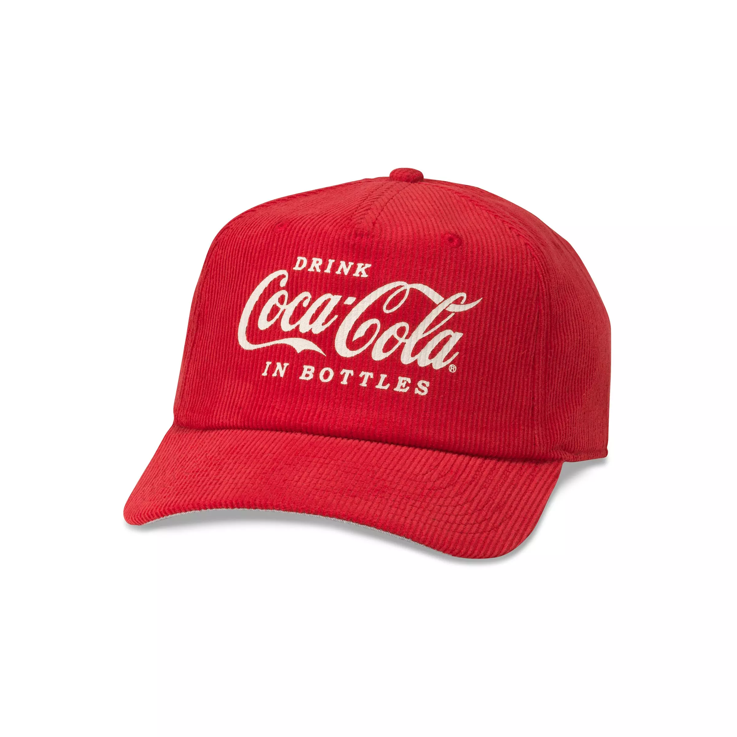 American Needle Coca Cola Corduroy Snapback Hat - RED