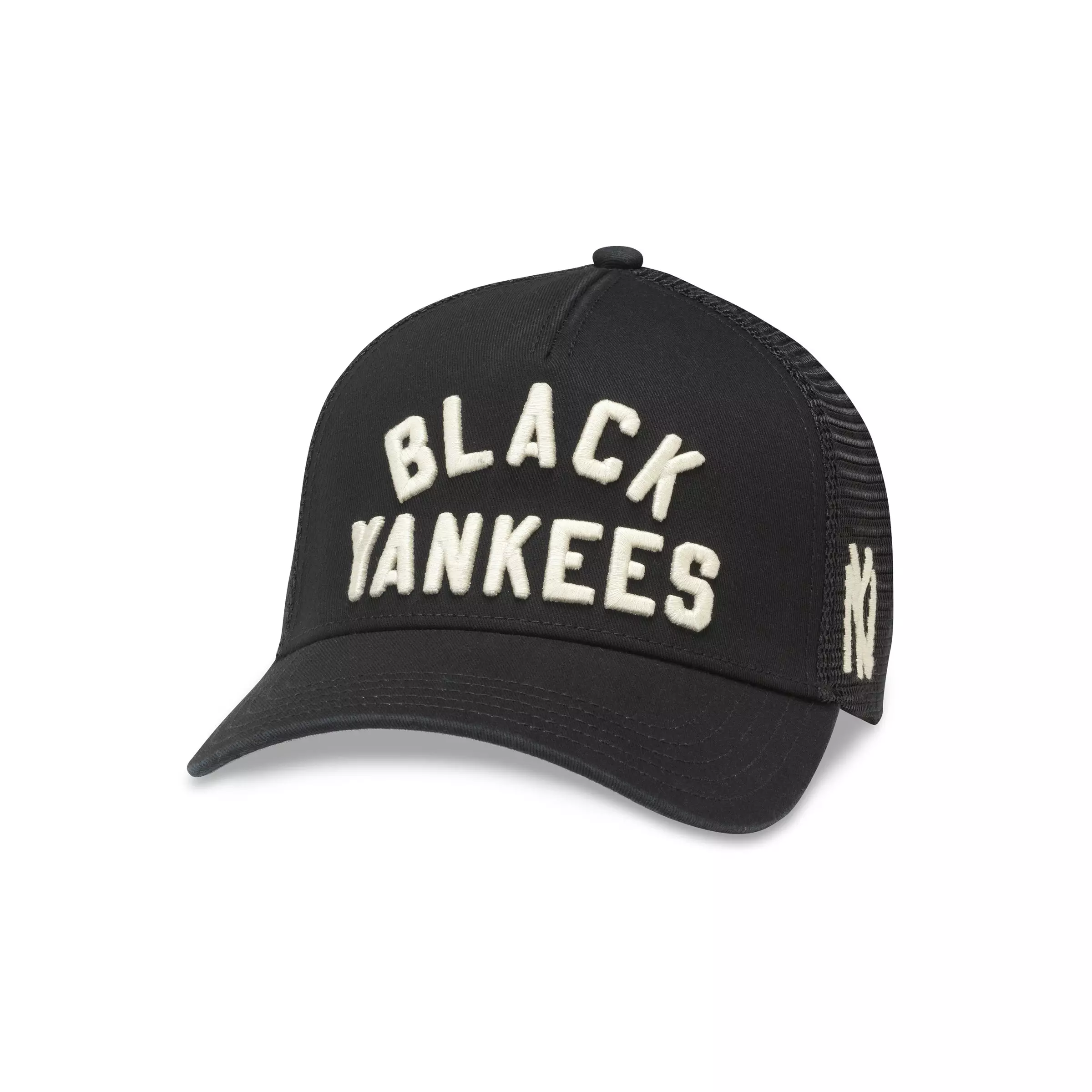 American Needle New York Black Yankees Trucker Snapback Hat - BLACK