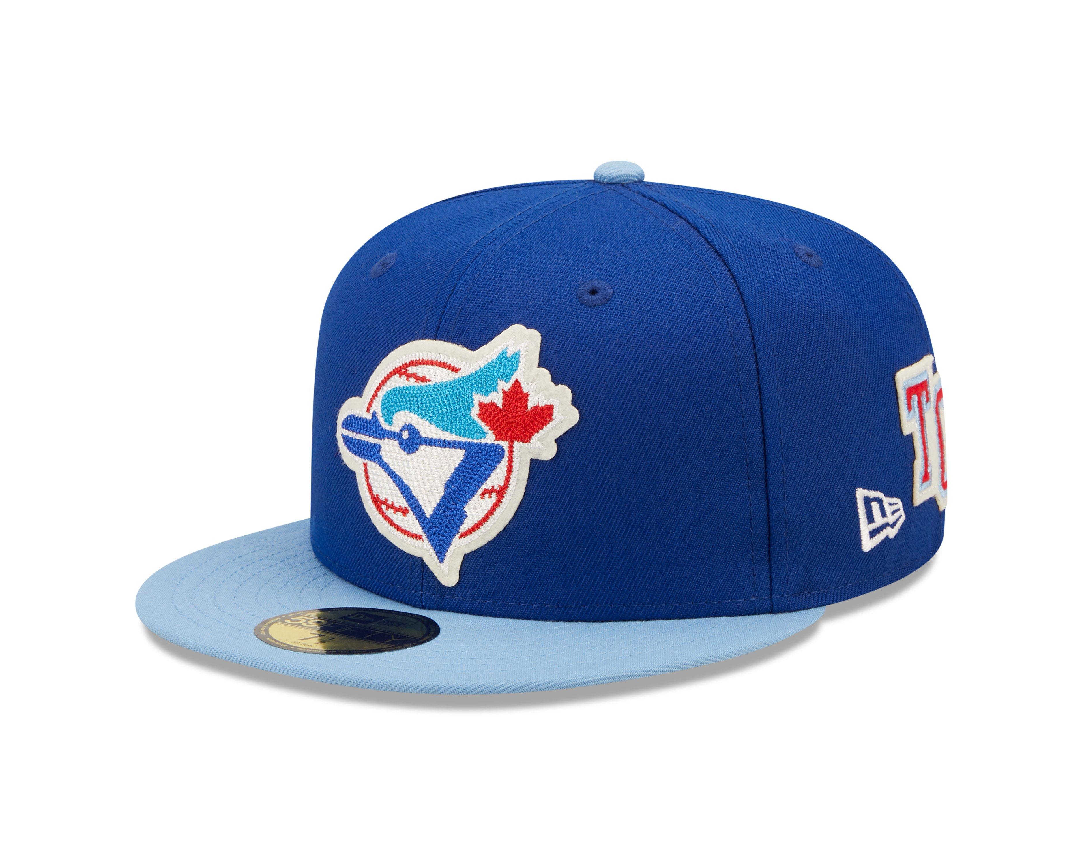 Retro Toronto Blue Jays Hat Cap Fitted Mens 7 1/2 Blue New Era MLB