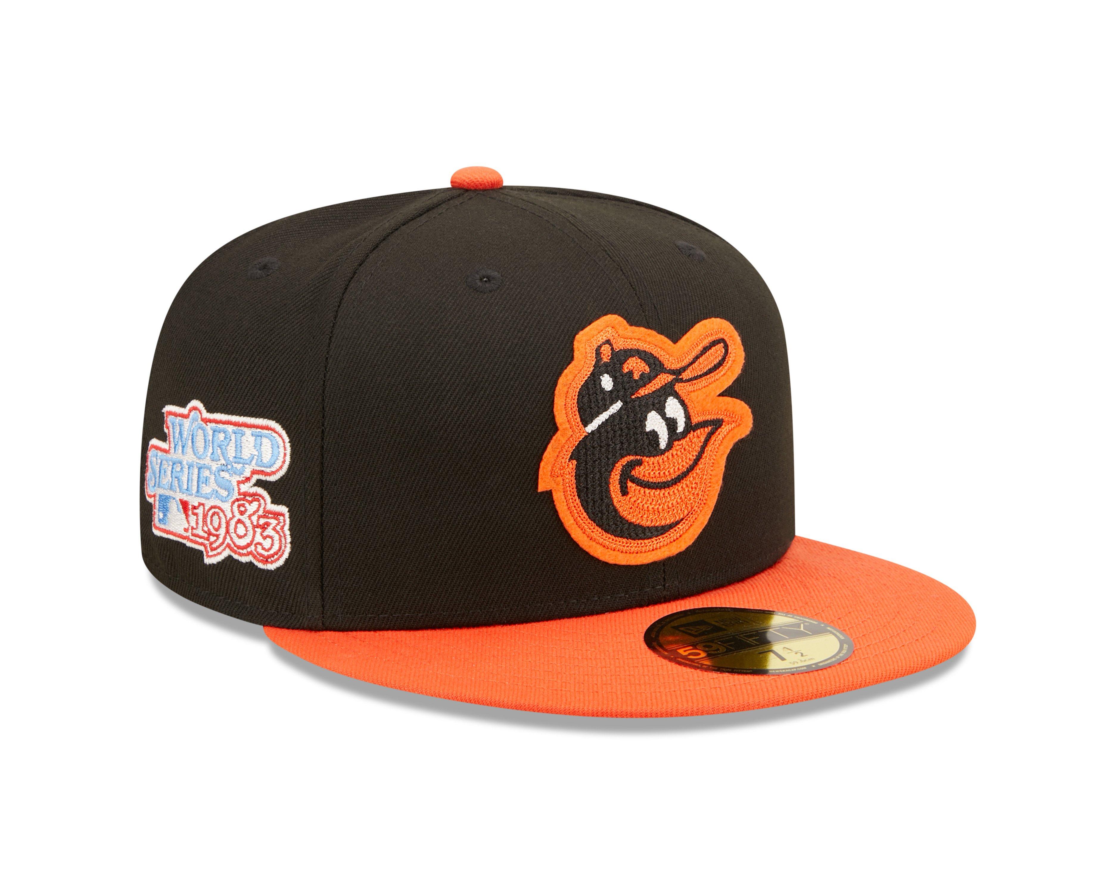 NEW ERA LETTERMAN BALTIMORE ORIOLES FITTED HAT (RED/BLACK/METALLIC S – So  Fresh Clothing