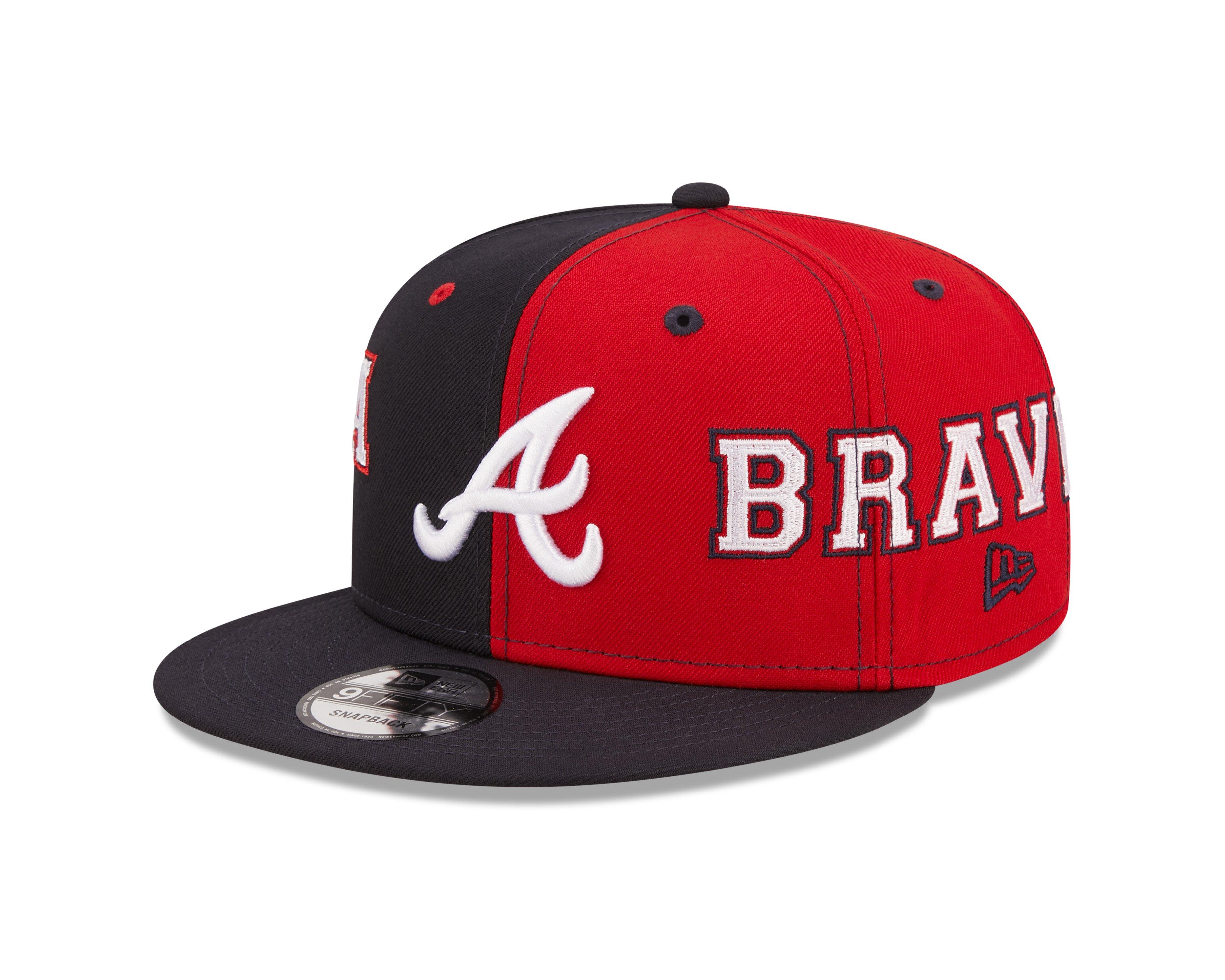 Men's New Era White/Navy Atlanta Braves Retro Title 9FIFTY Snapback Hat