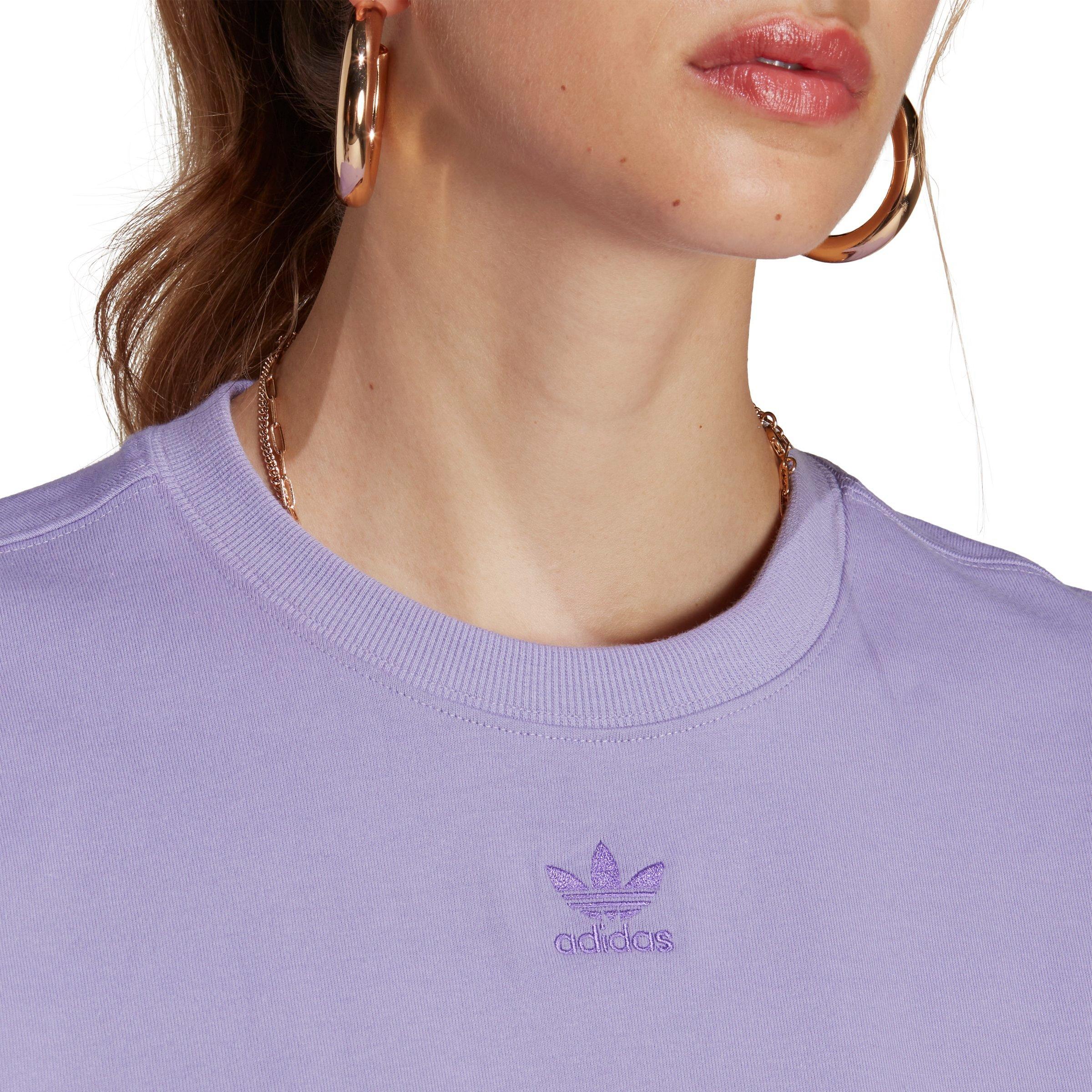 adidas Women's Essentials Tee-Purple - PURPLE Thumbnail View 4