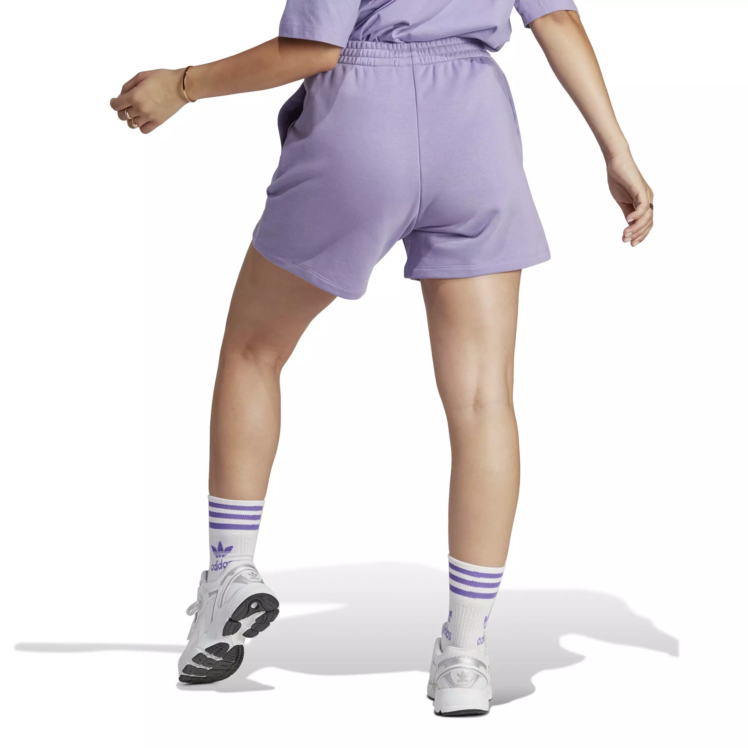 adidas Women's Essentials French Terry Shorts-Purple - PURPLE