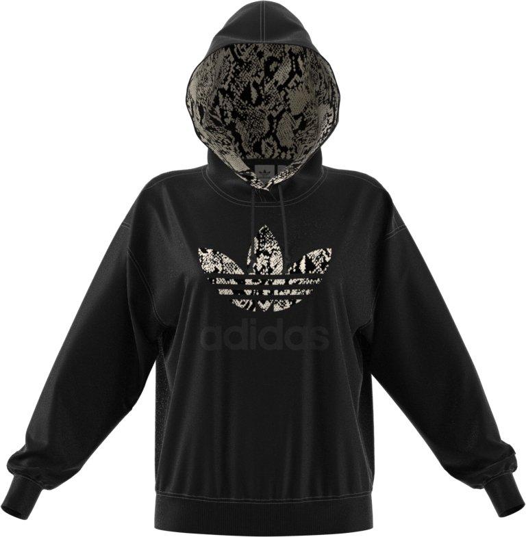 adidas Women s Snakeskin Print Pullover Hoodie Black