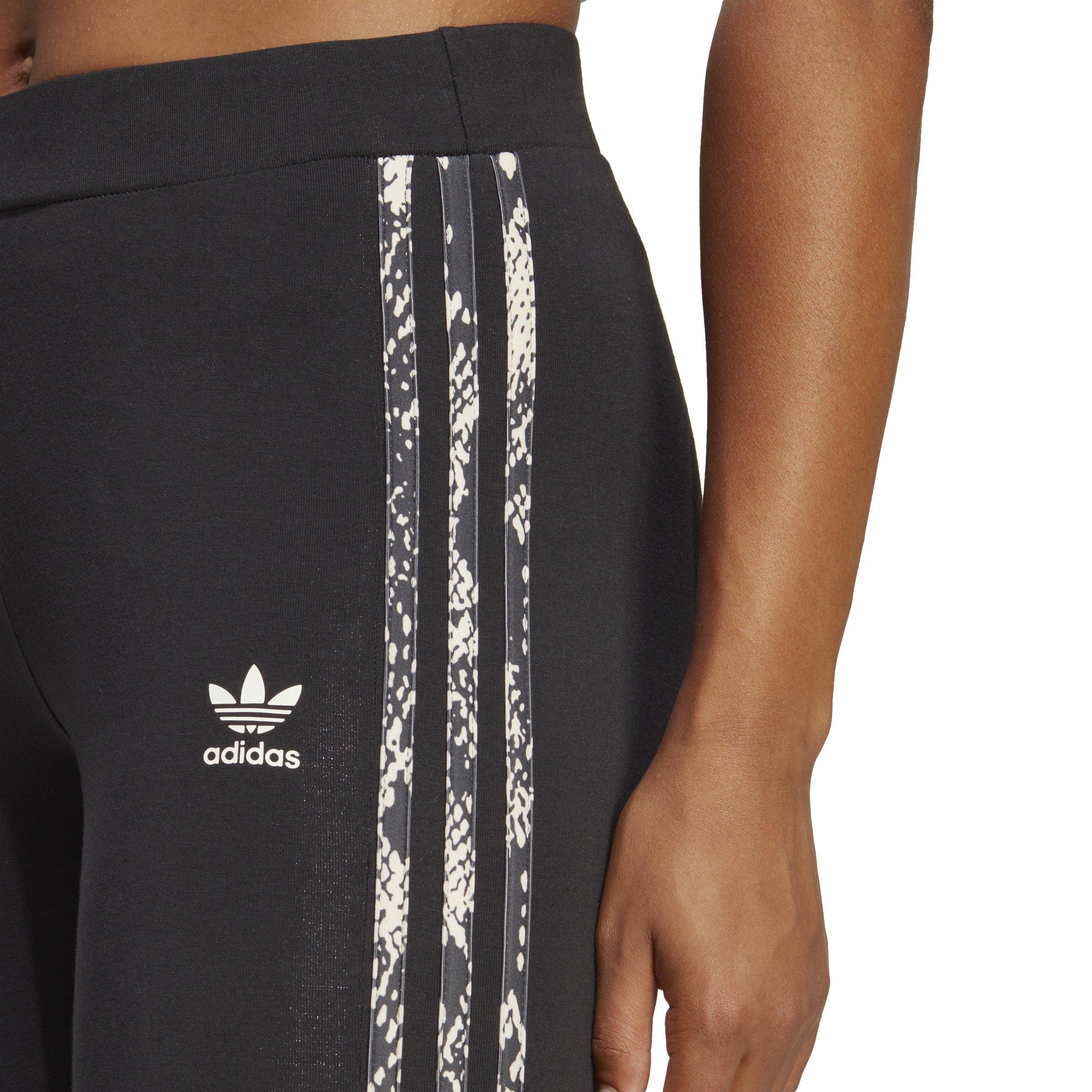 adidas Women's 3-Stripe Snake Print Leggings-Black