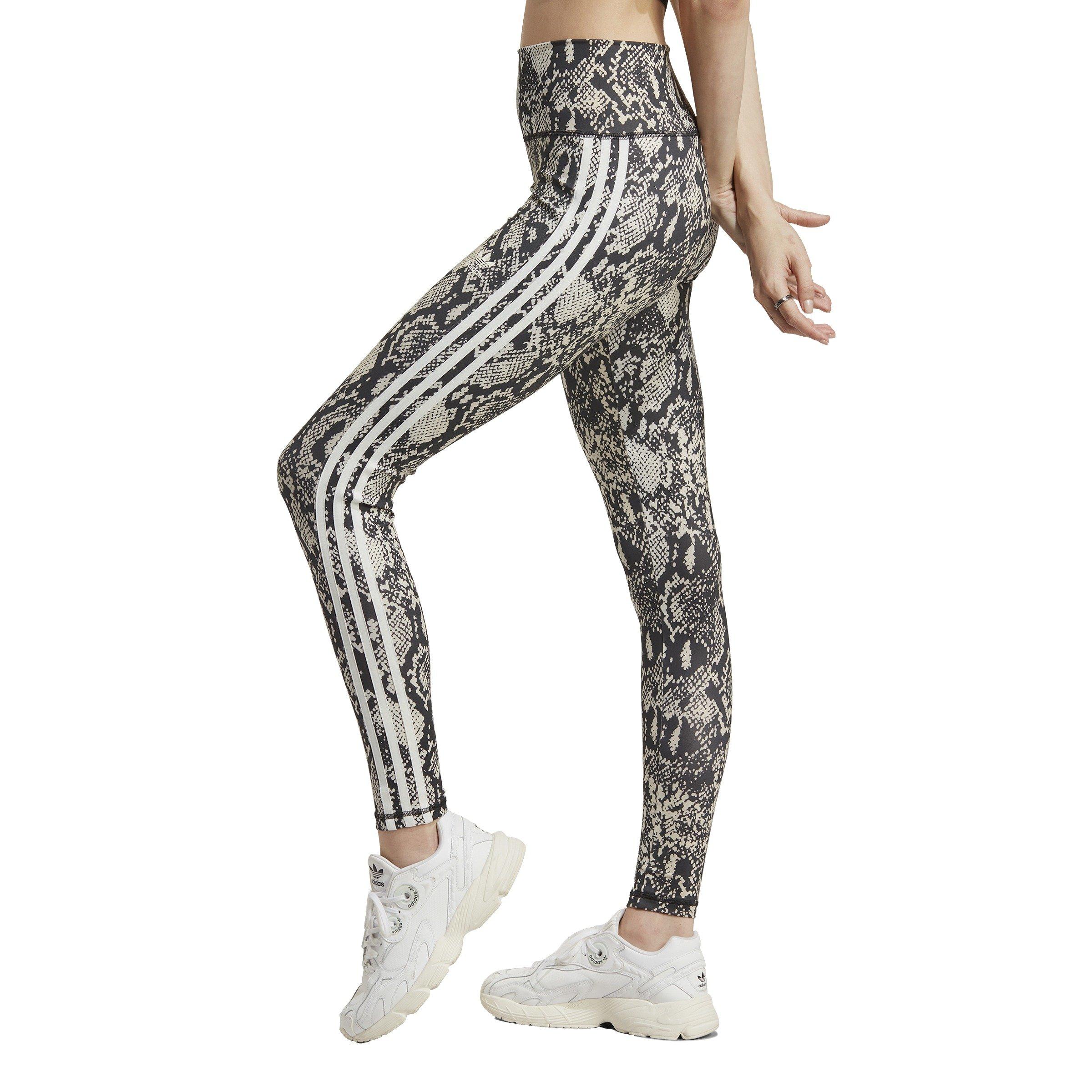 NEW ADIDAS ORIGINALS WOMENS SNAKE SKIN LUXE TREFOIL TIGHTS ~SIZE