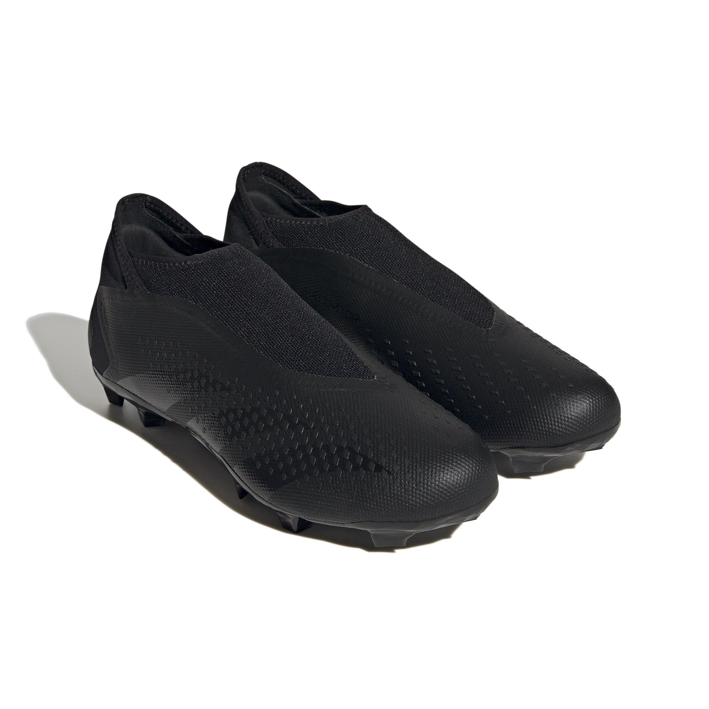 adidas Predator Accuracy.3 Laceless FG "Core Black" Men's Soccer Cleat - BLACK Thumbnail View 3