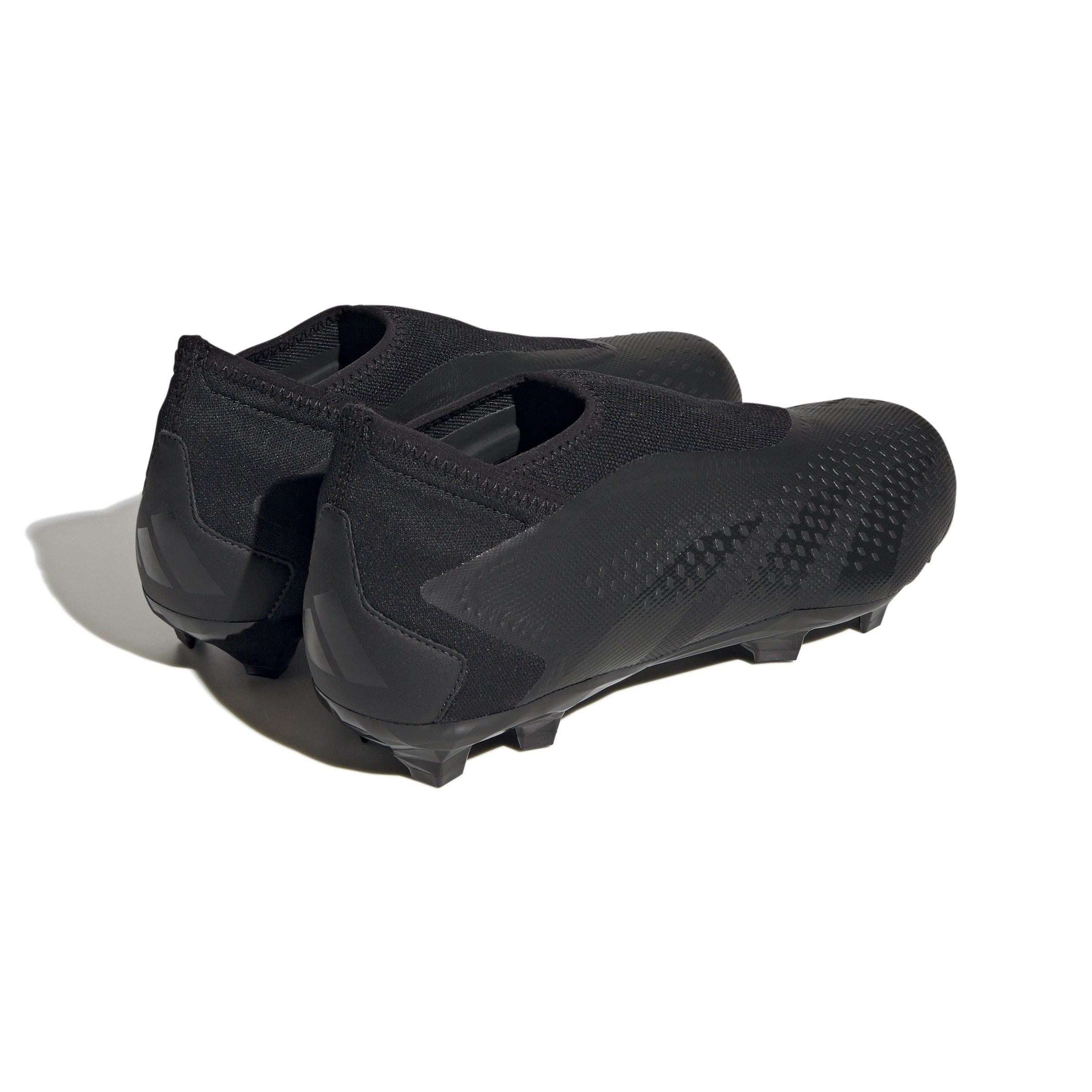 adidas Predator Accuracy.3 Laceless FG "Core Black" Men's Soccer Cleat - BLACK Thumbnail View 4