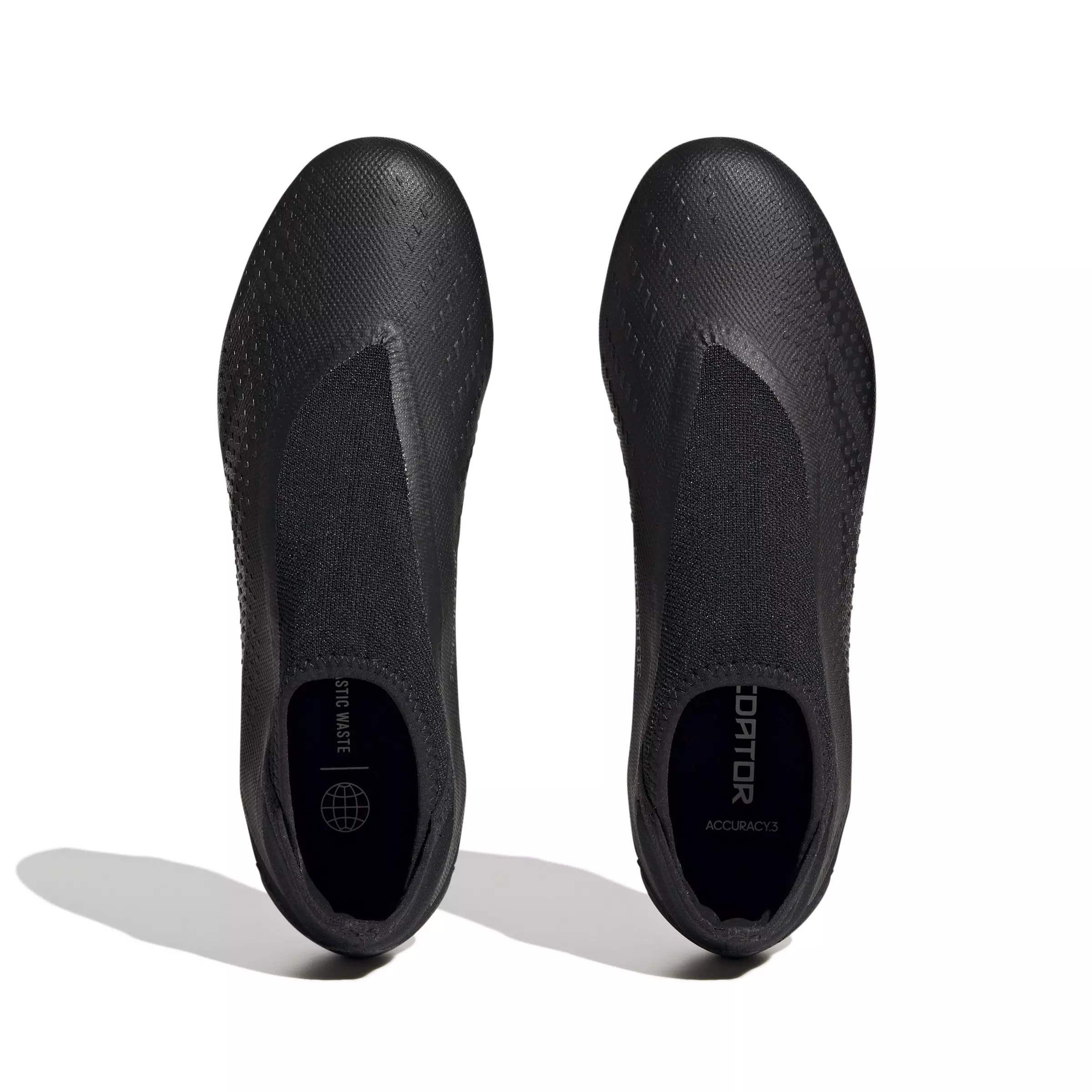 adidas Predator Accuracy.3 Laceless FG "Core Black" Men's Soccer Cleat - BLACK