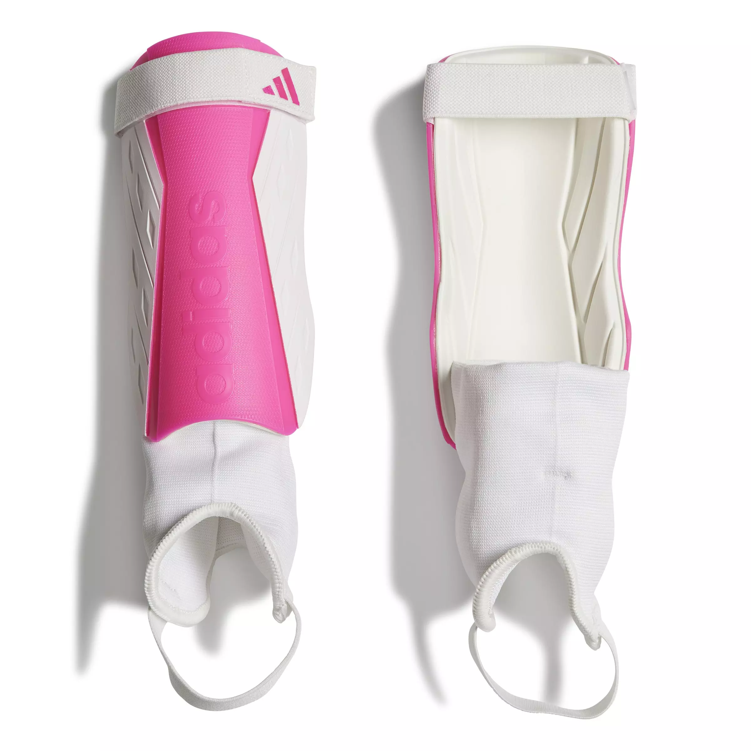 adidas Youth Tiro Match Soccer Shin Guards - White/Pink - WHITE/PINK