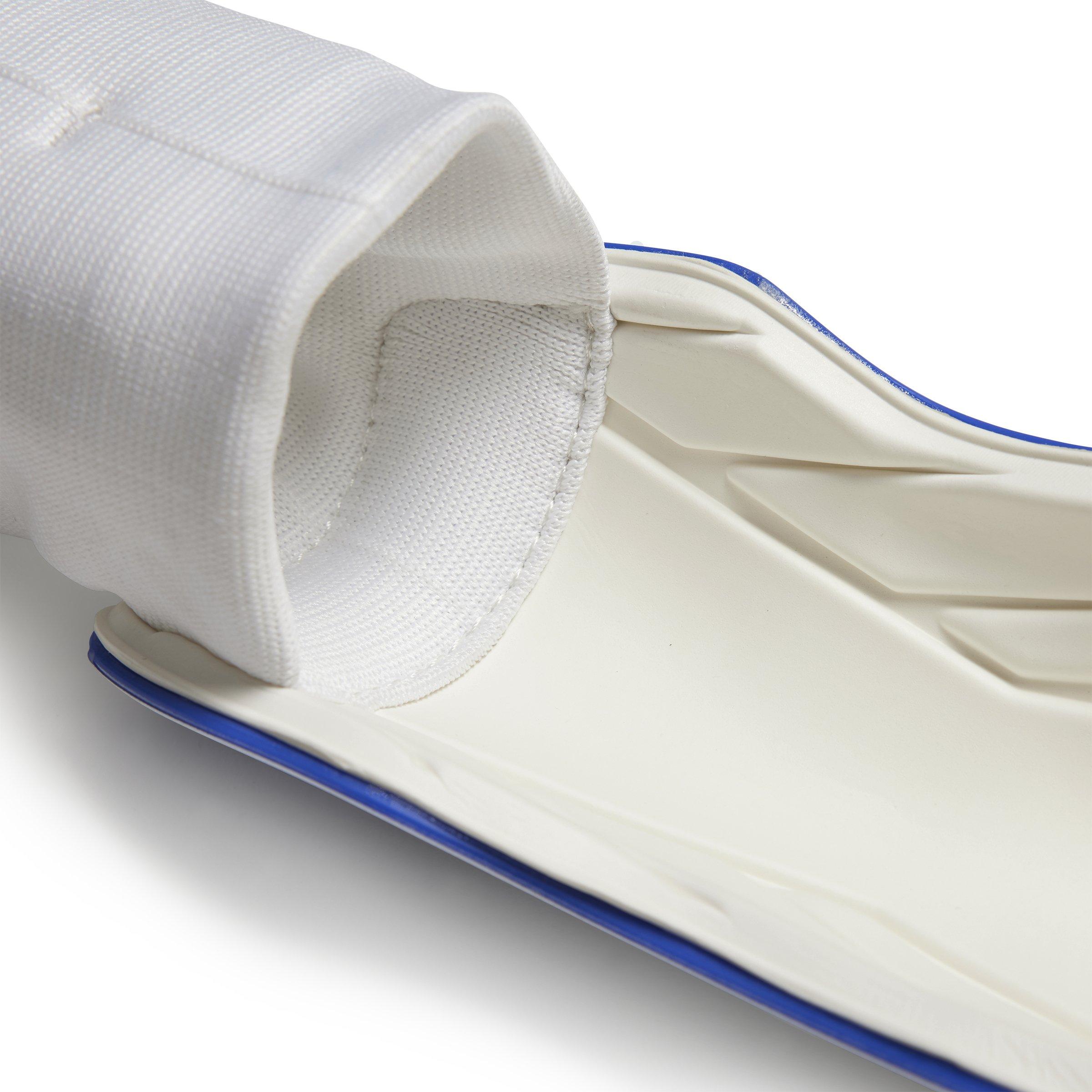 adidas Youth Tiro Match White/Royal Soccer Shin Guards