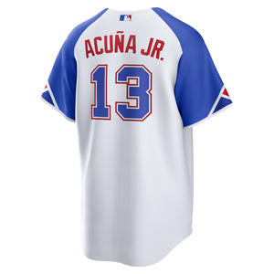 Men's Atlanta #13 Ronald Acuna Jr. 2022 White/gold Champions Program Cool  Base Stitched Baseball Jersey - Buy Atlanta Jersey,Austin Riley Jersey,A.j.