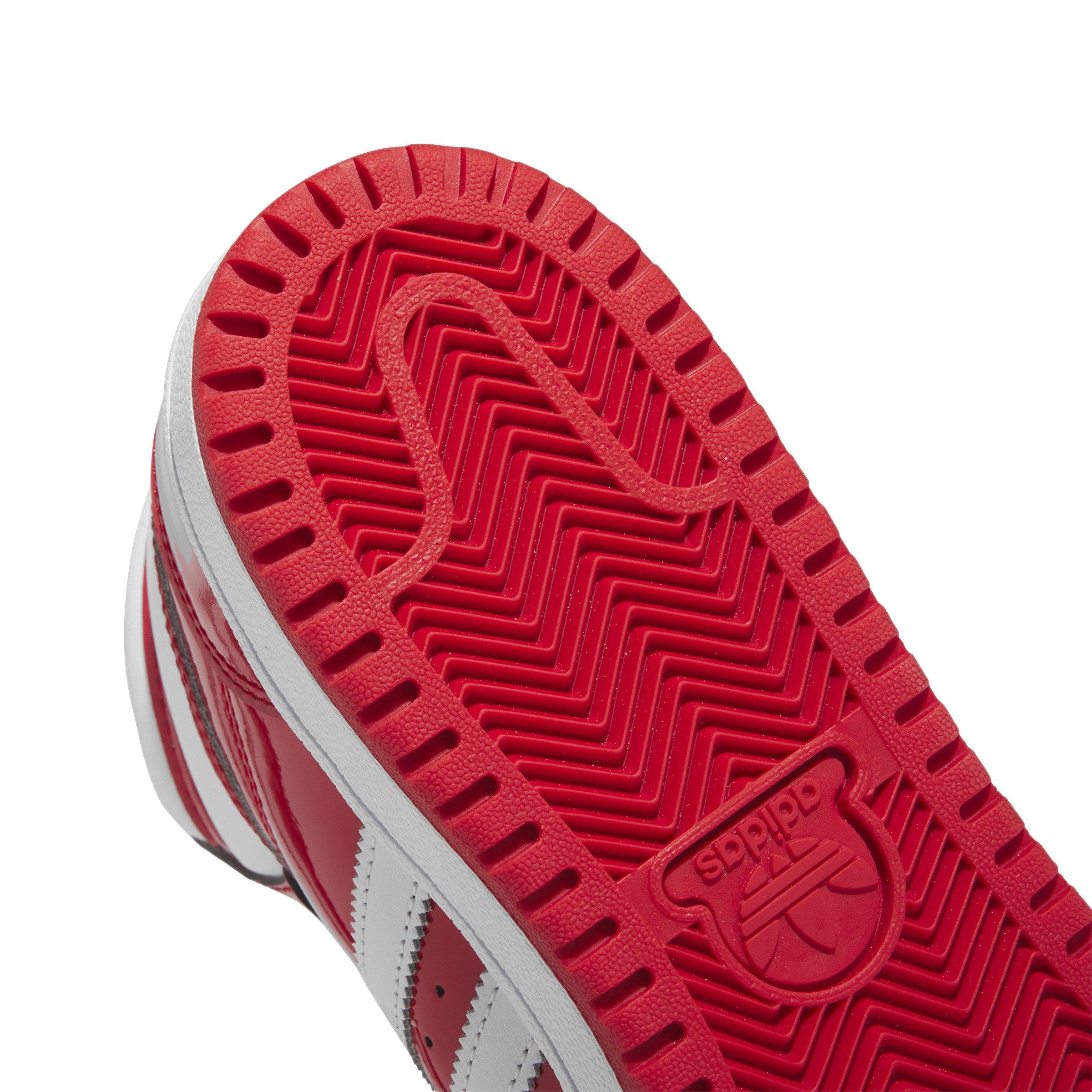 Red patent hot sale adidas trainers