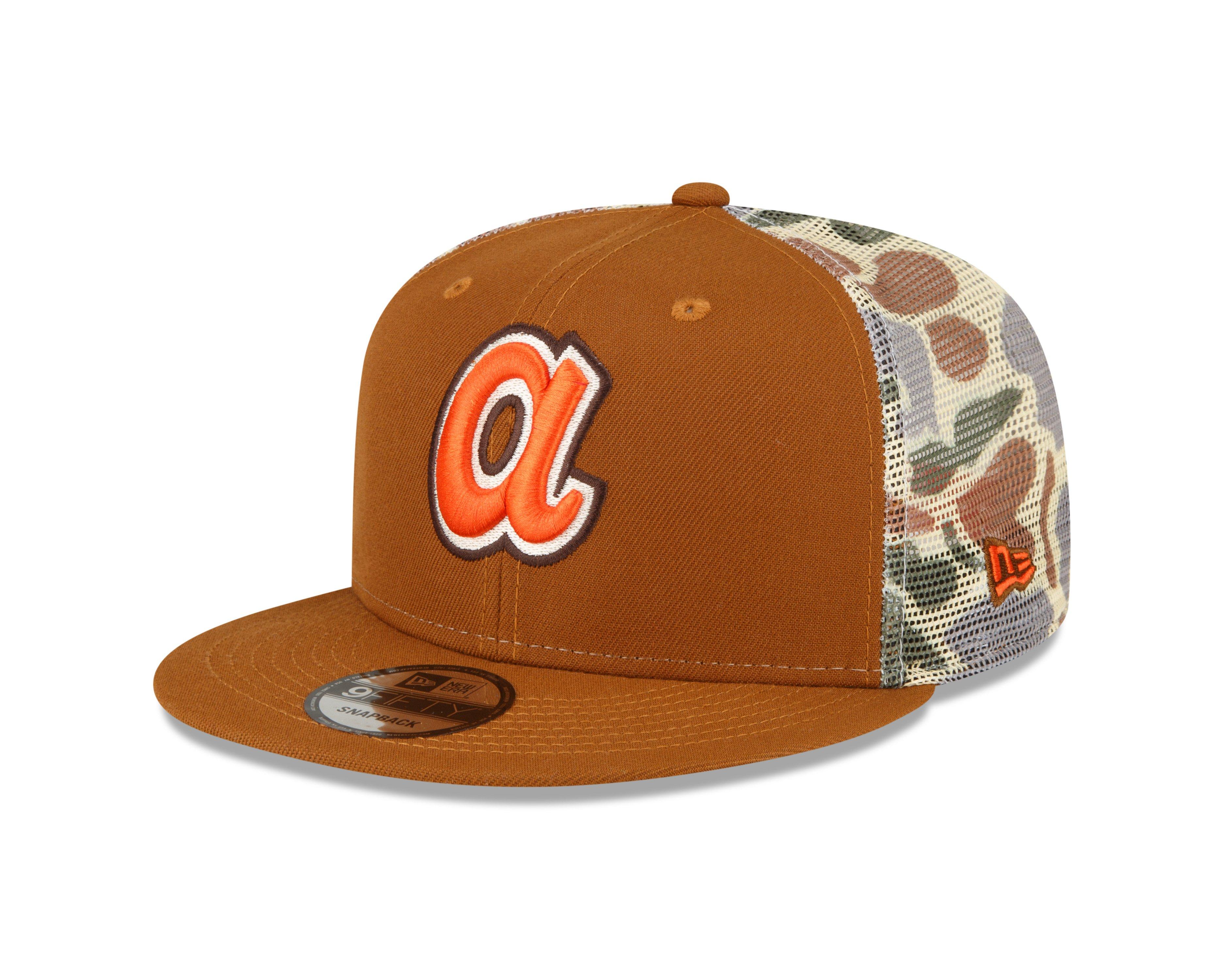 New Era Atlanta Braves Cooperstown Ape Camo 9FIFTY Snapback Hat - BROWN