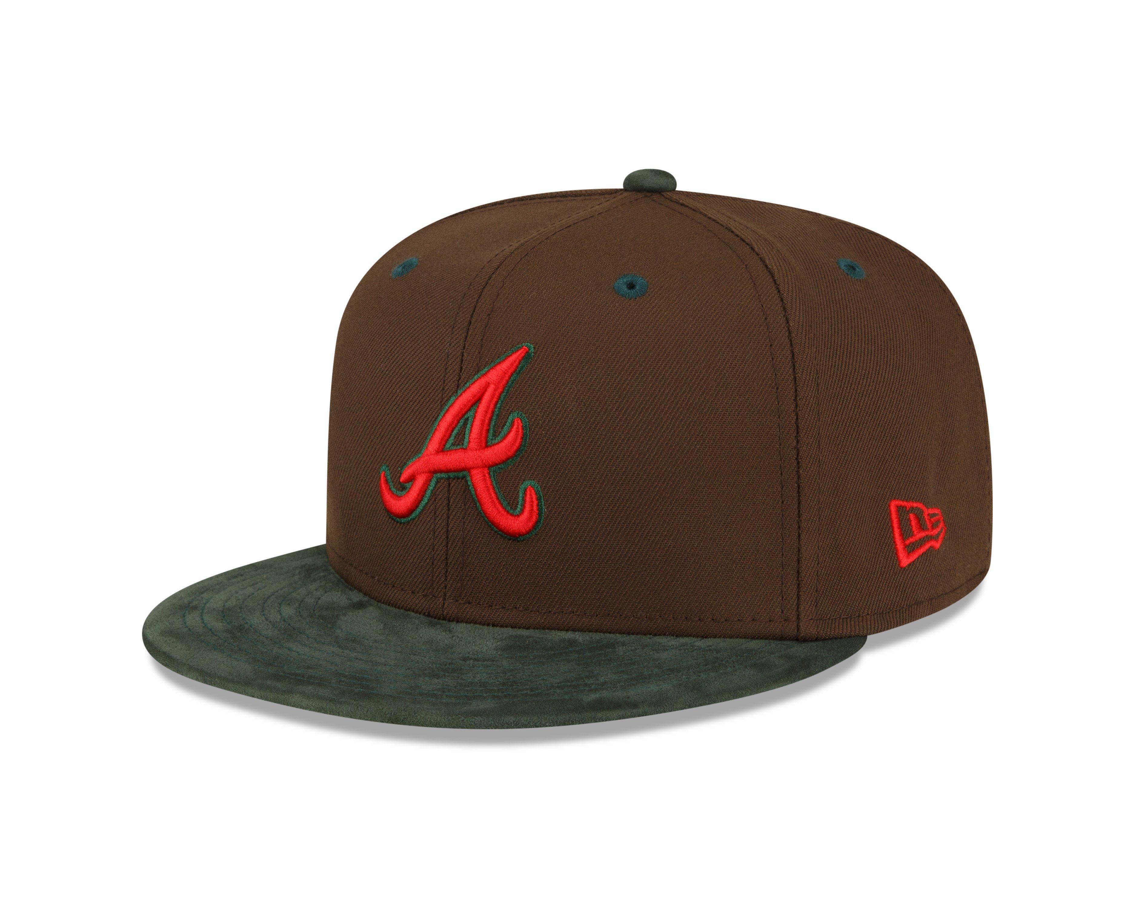 New Era Atlanta Braves Cozy store Suede Snapback Hat - Brown