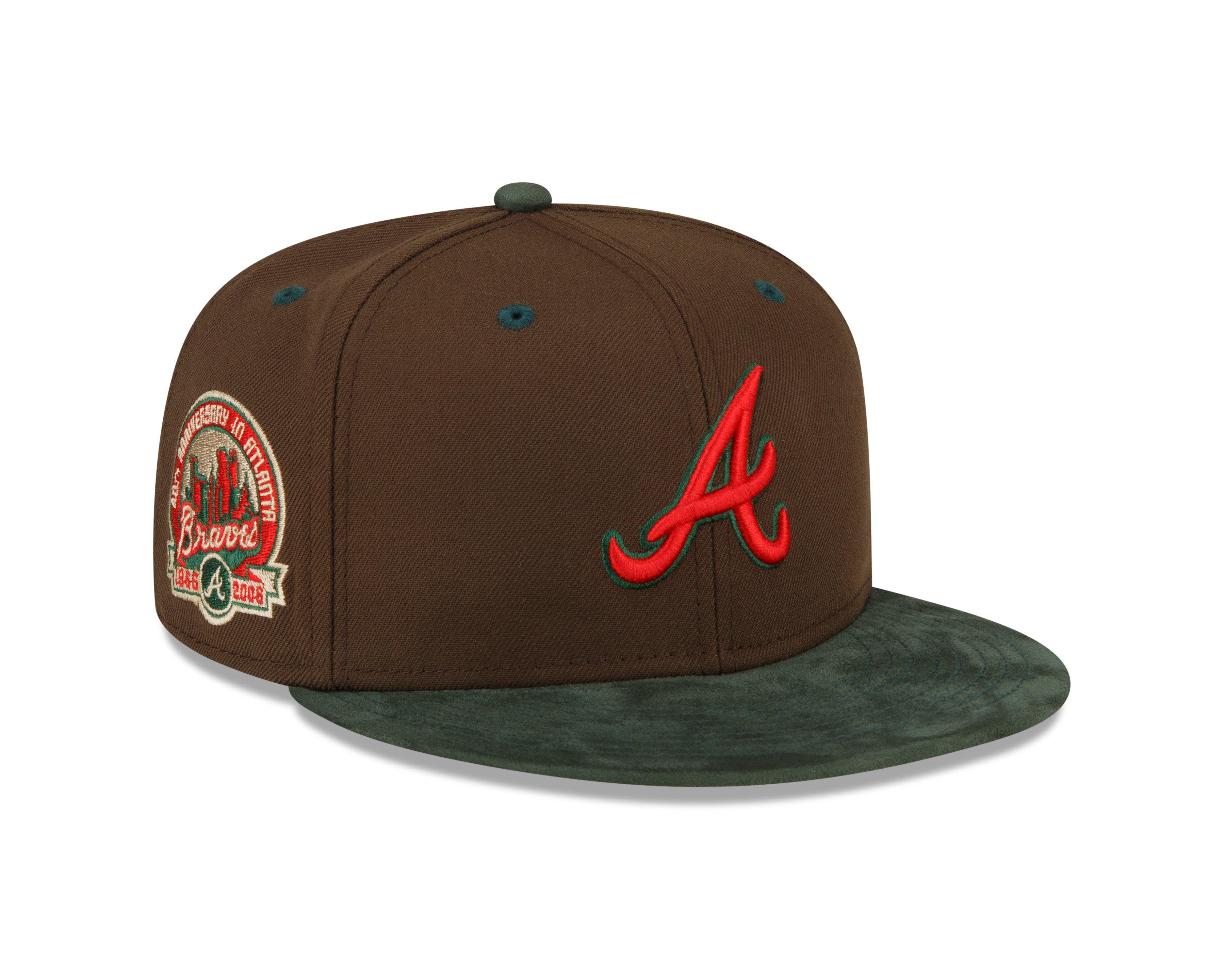 New Era Atlanta Braves 9FORTY Snapback Hat in Brown