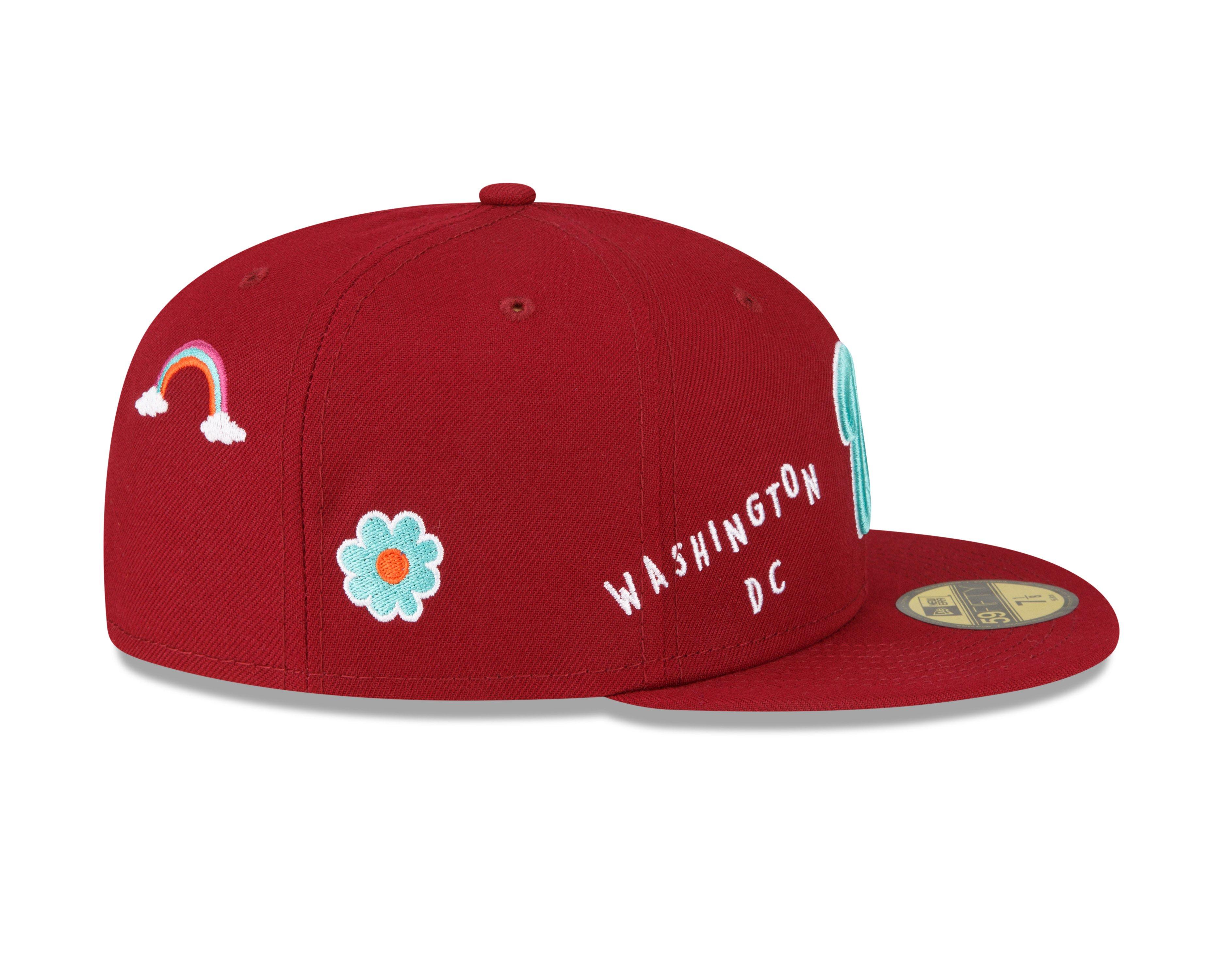 New Era 59Fifty Men Boys Hat Washington Nationals Red DC 2008 Fitted Cap