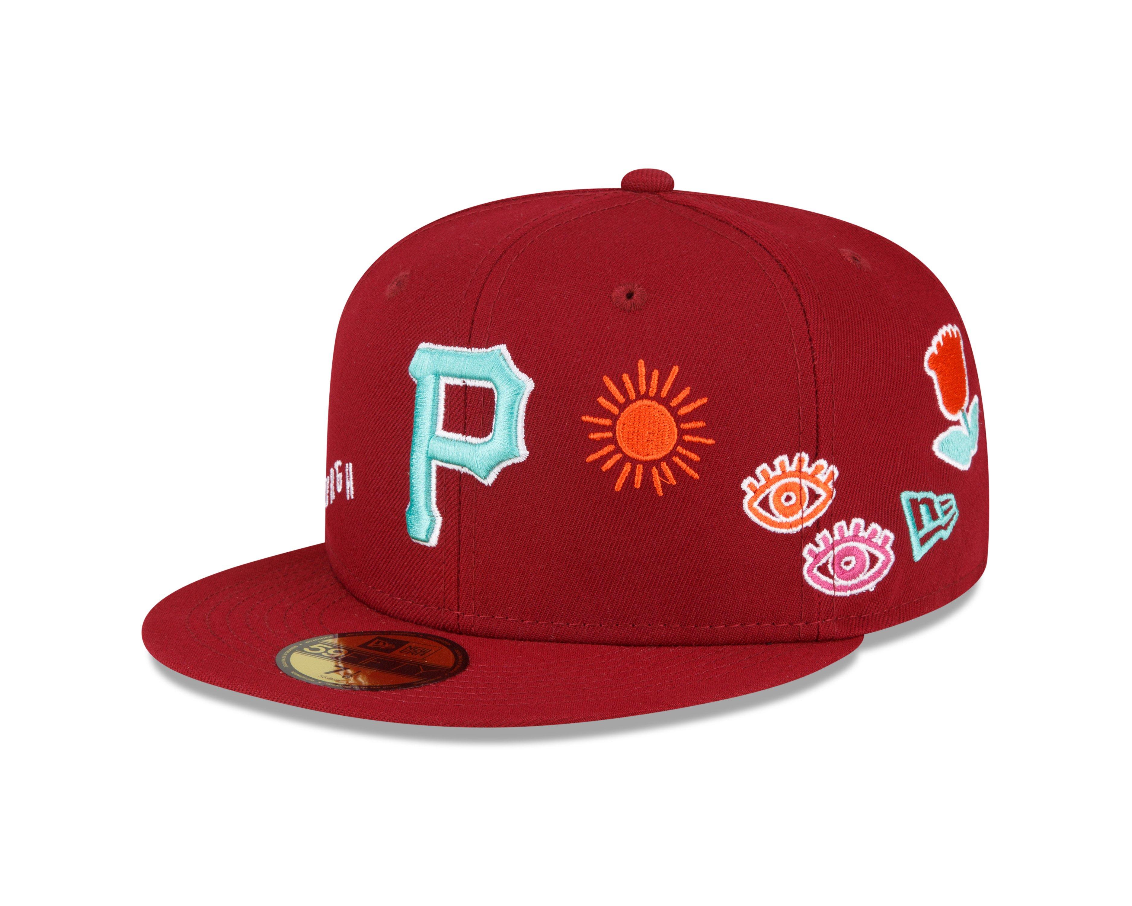 New Era Pittsburgh Pirates Have A Happy Day 59FIFTY Fitted Hat - CARDINAL