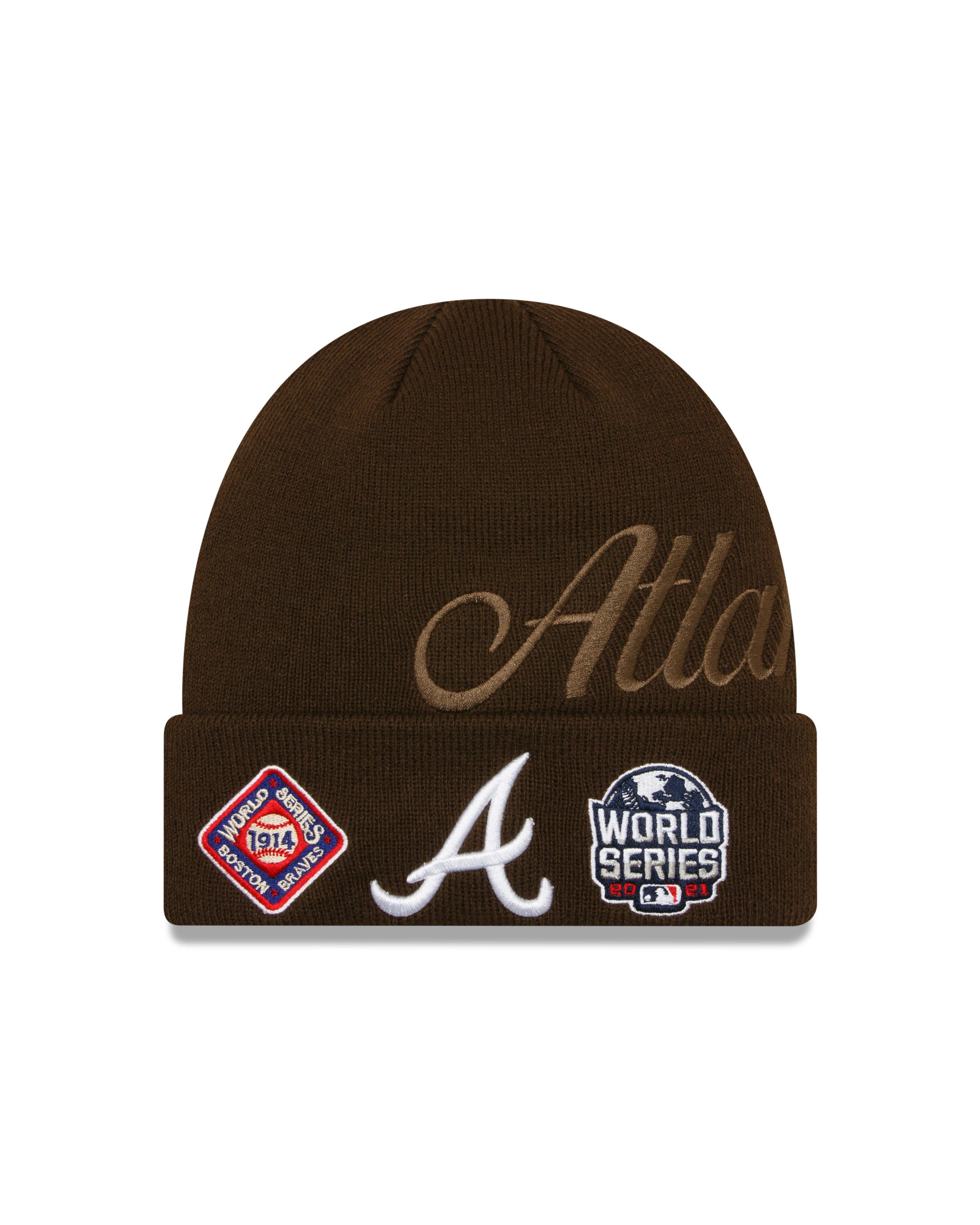 New Era Atlanta Braves World Series 2021 Knit Hat - BROWN