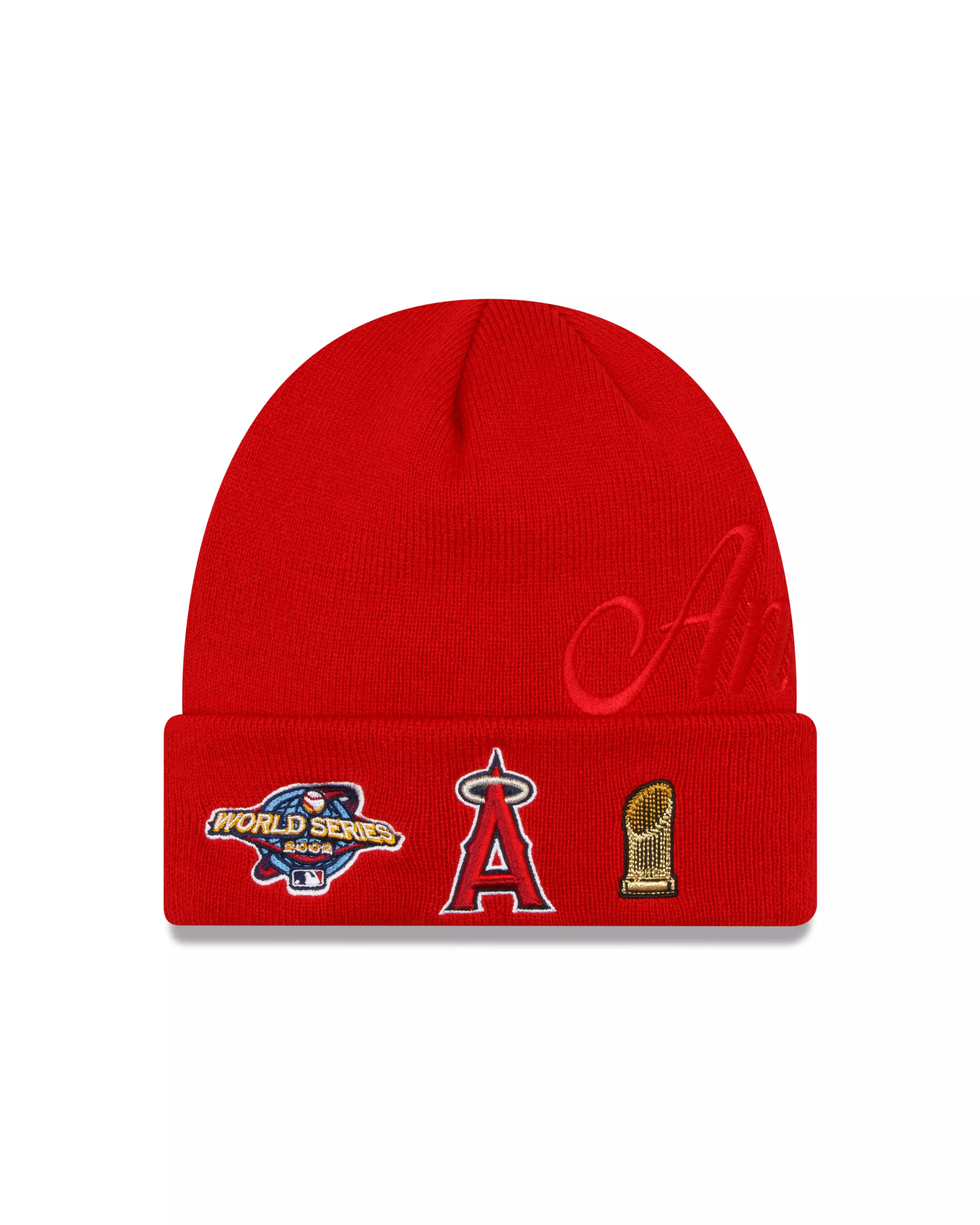 New Era Los Angeles Angels World Series 2002 Knit Hat - SCARLET