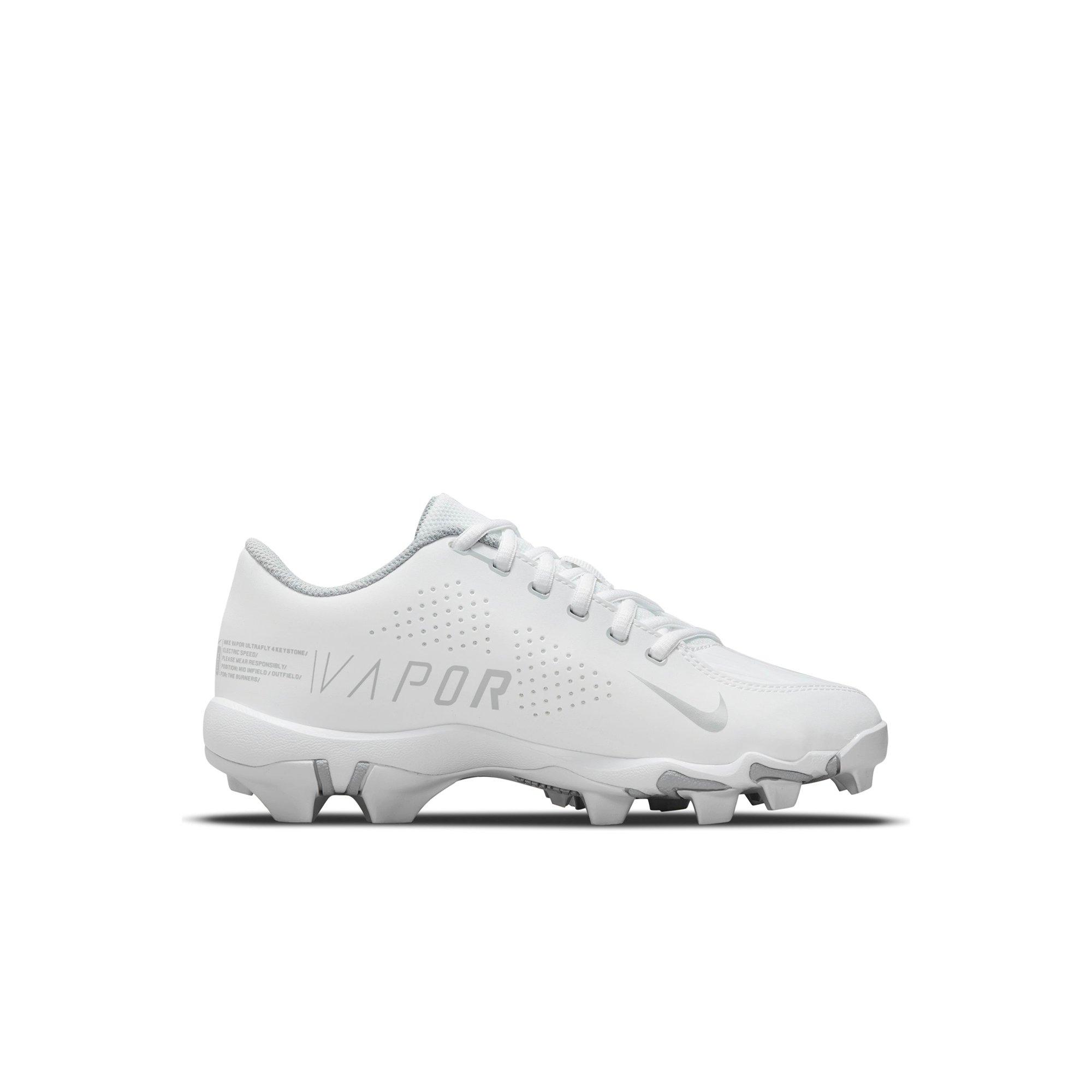 Nike Kids VPR Ultrafly Keystone BG Baseball Cleats, White/White/Black, 11C  US Big Kids 