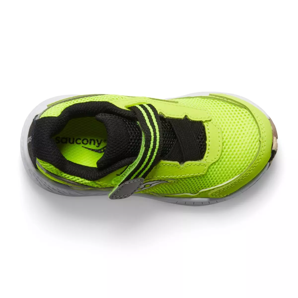 Saucony Ride 10 Jr "Citron/Grey" Toddler Boys' Running Shoe - CITRON/GREY