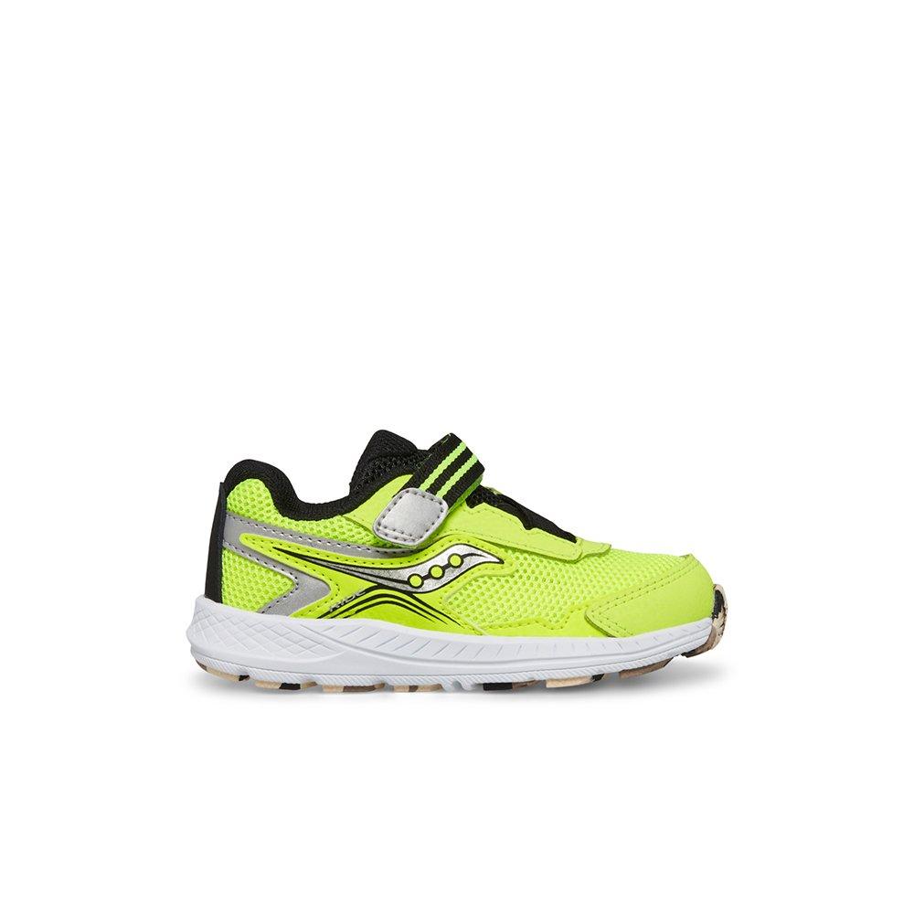 Saucony Ride 10 Jr "Citron/Grey" Toddler Boys' Running Shoe - CITRON/GREY Thumbnail View 1