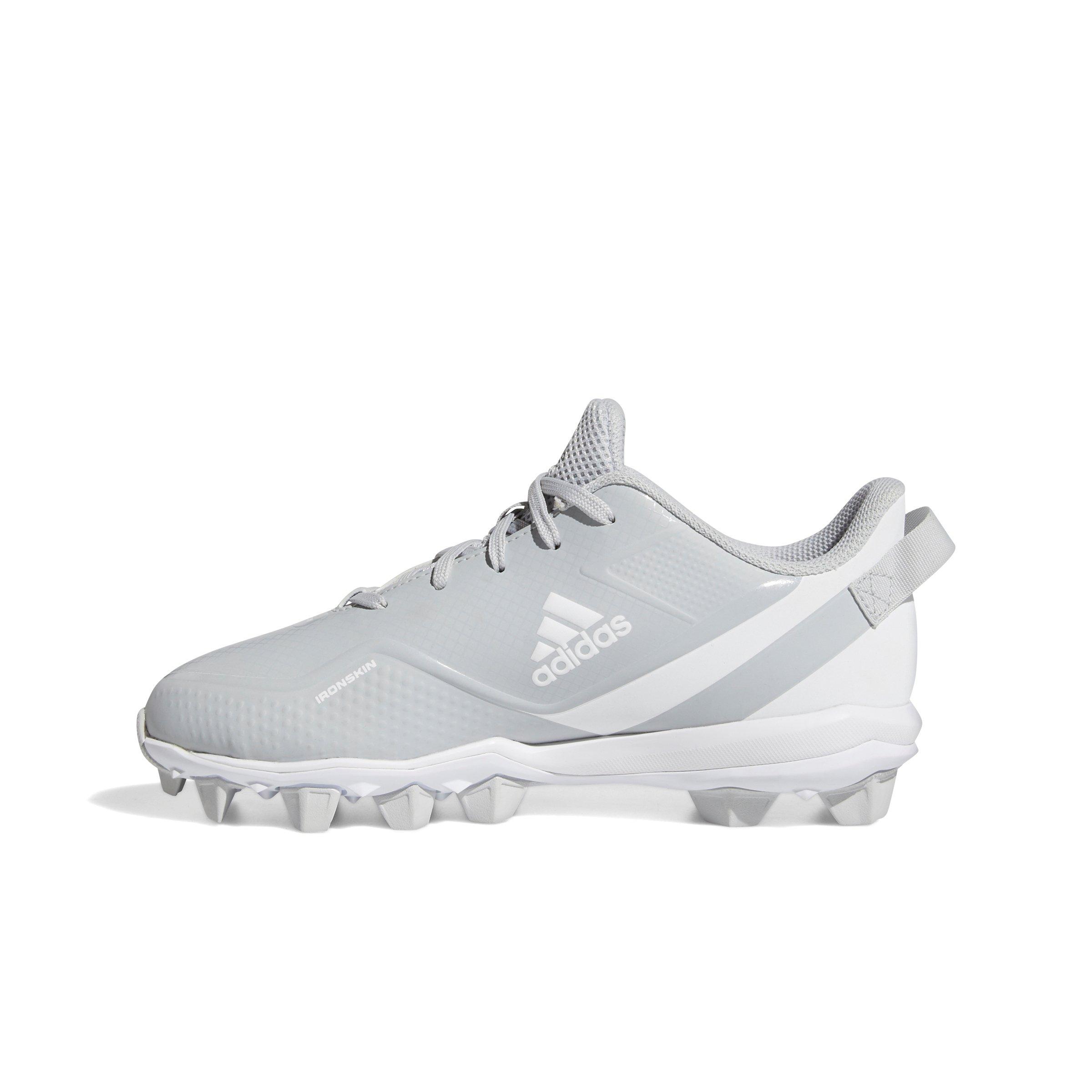 adidas Icon 7 MD "Grey/White" Grade School Boys' Baseball Cleat - GREY/WHITE Thumbnail View 2