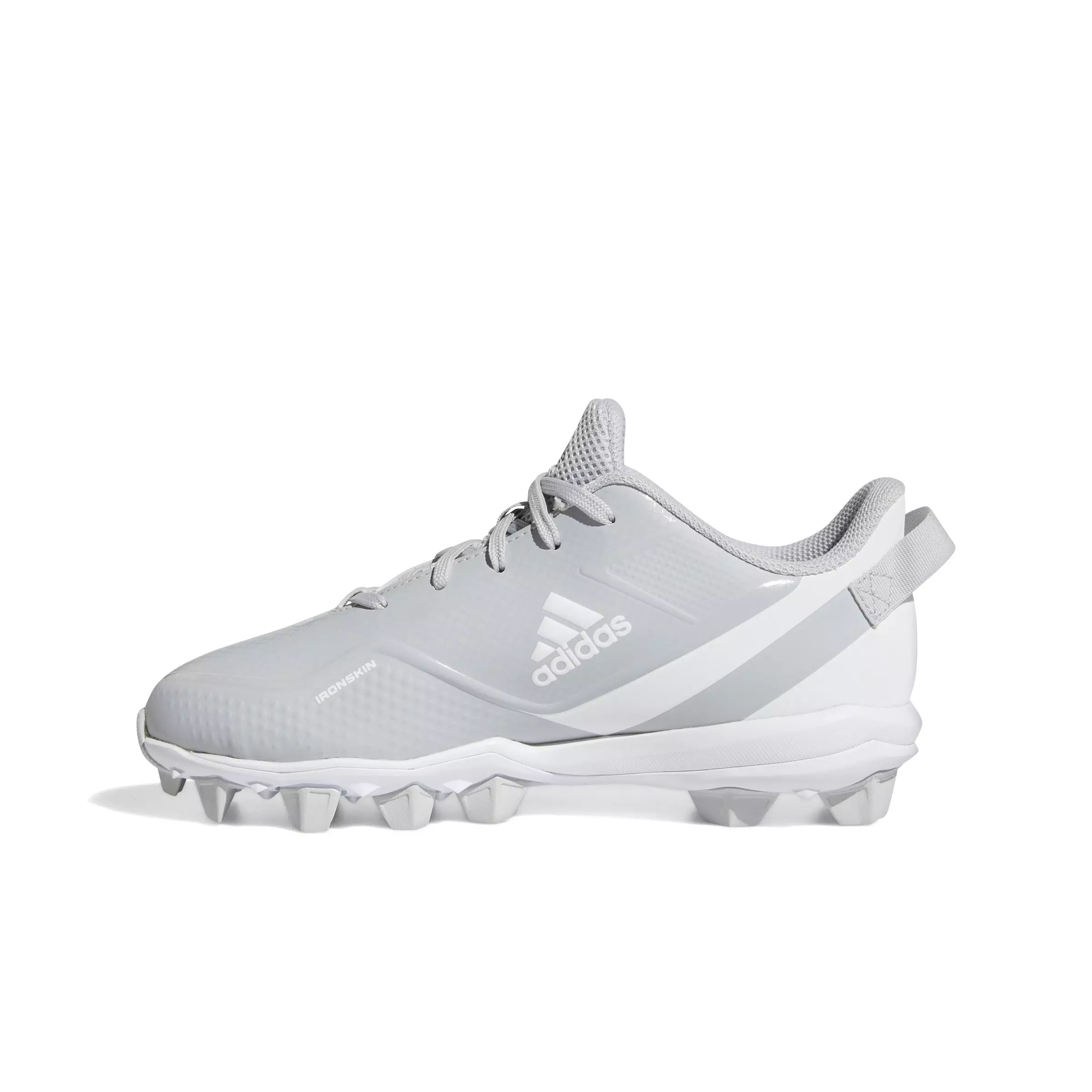 adidas Icon 7 MD "Grey/White" Grade School Boys' Baseball Cleat - GREY/WHITE