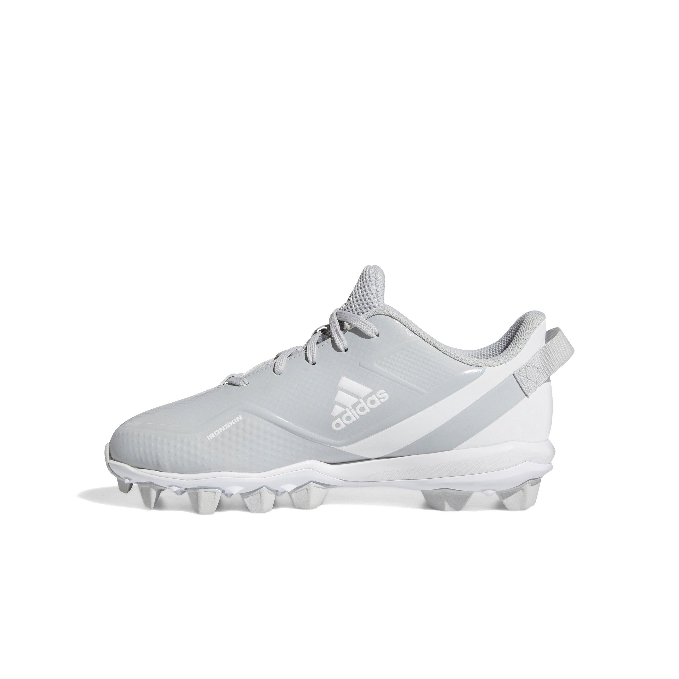 adidas Icon 7 Mid "Ftwr White/Light Grey" Preschool Boys' Baseball Cleat - GREY/WHITE Thumbnail View 2