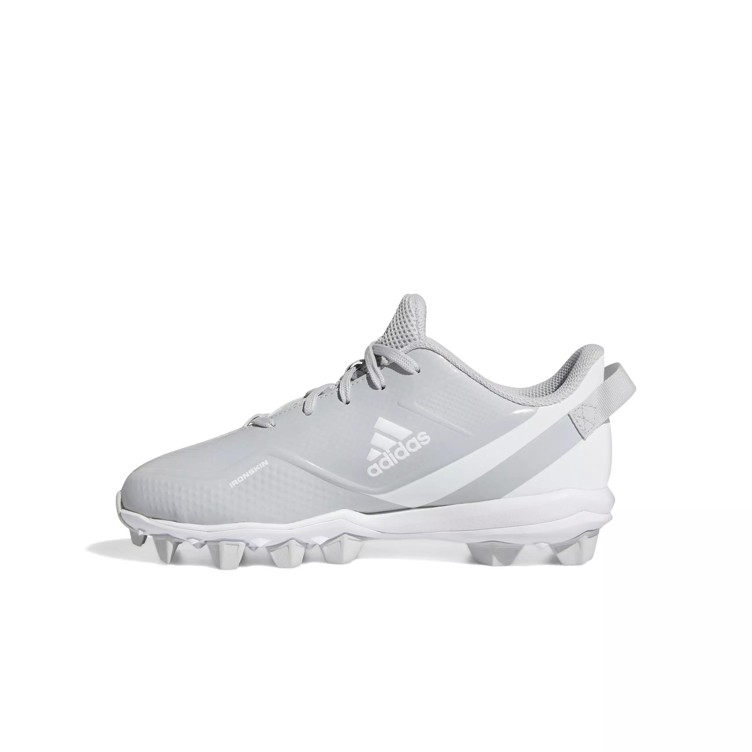 adidas Icon 7 Mid "Ftwr White/Light Grey" Preschool Boys' Baseball Cleat - GREY/WHITE